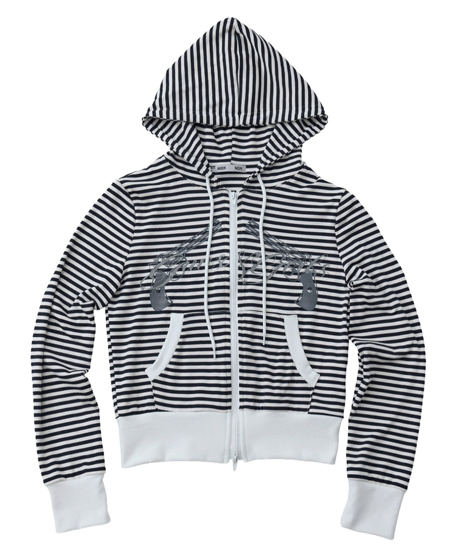 A'GEM/9 × .kom 『NIIER NOR/ニーアノア』 REVOLVER STRIPE HOOD ZIP