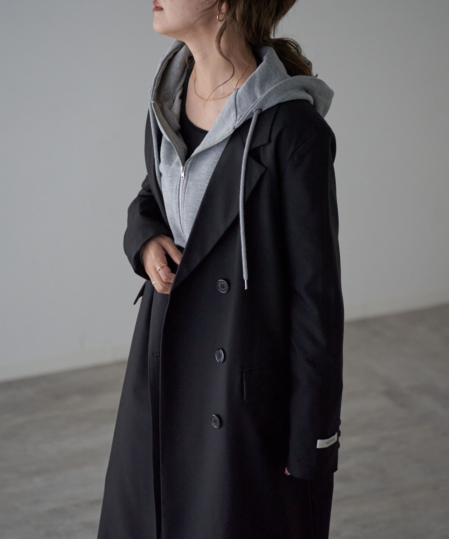 model：163cm. 着用サイズ：FREE