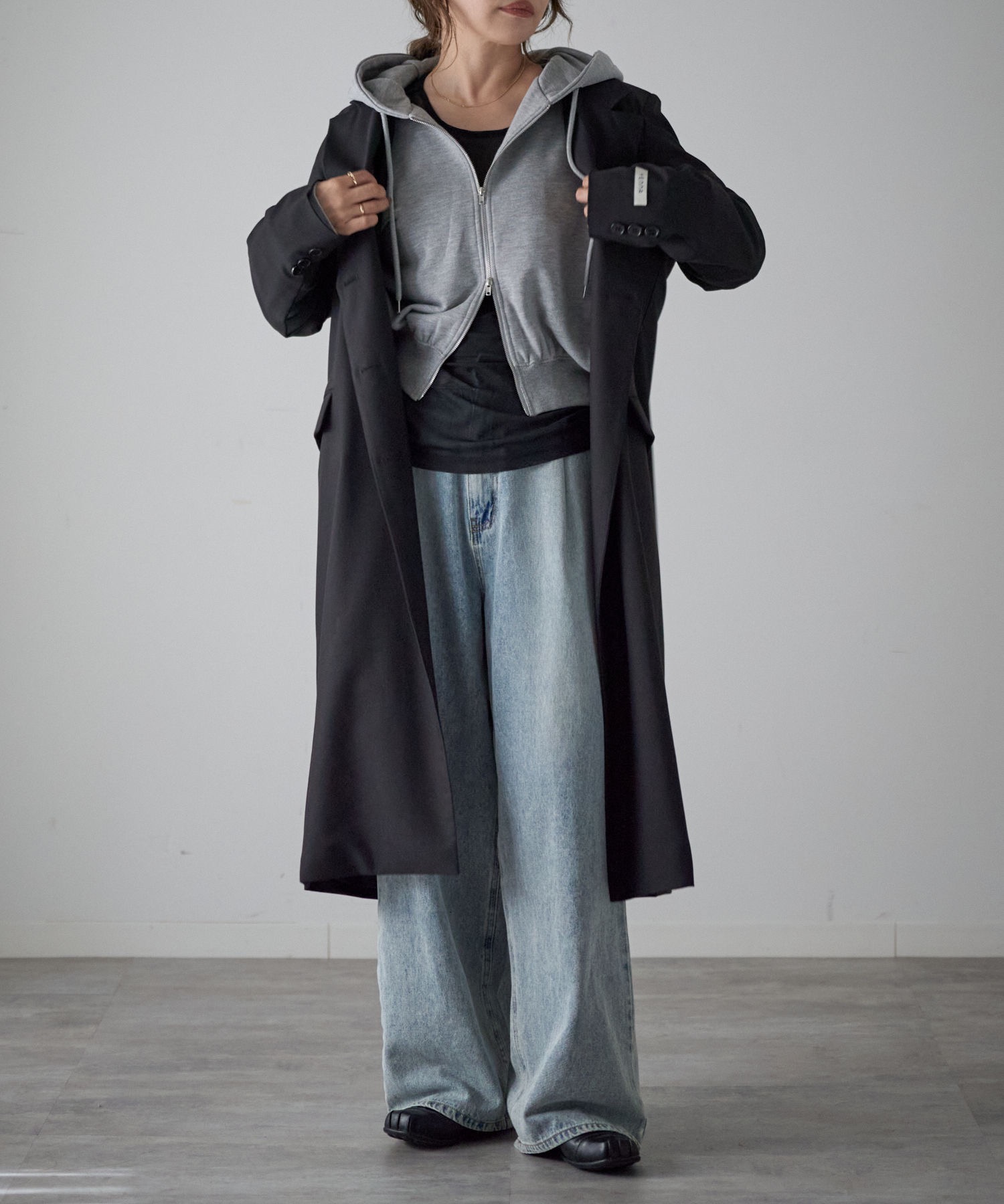 model：163cm. 着用サイズ：FREE