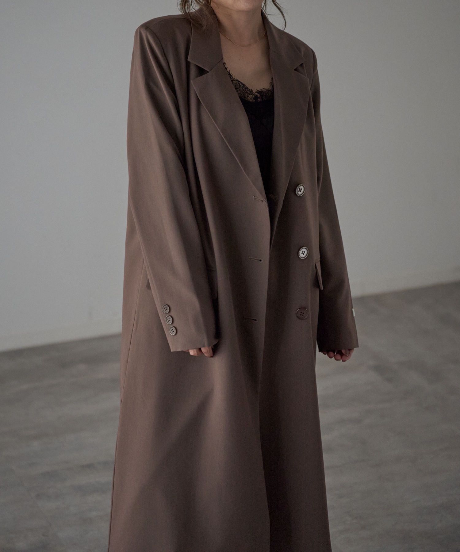 model：163cm. 着用サイズ：FREE