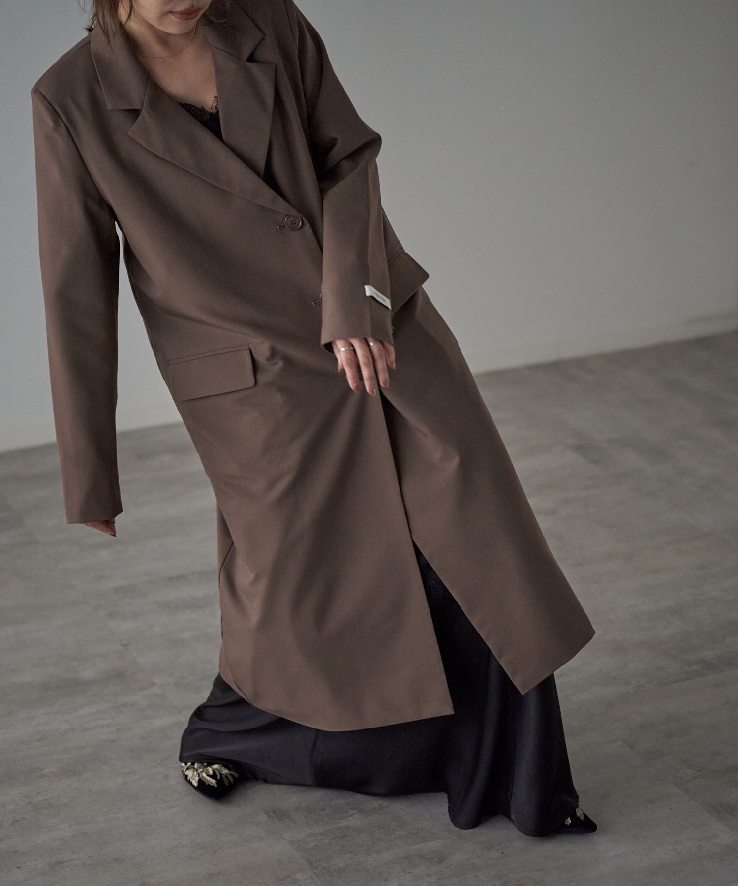 model：163cm. 着用サイズ：FREE
