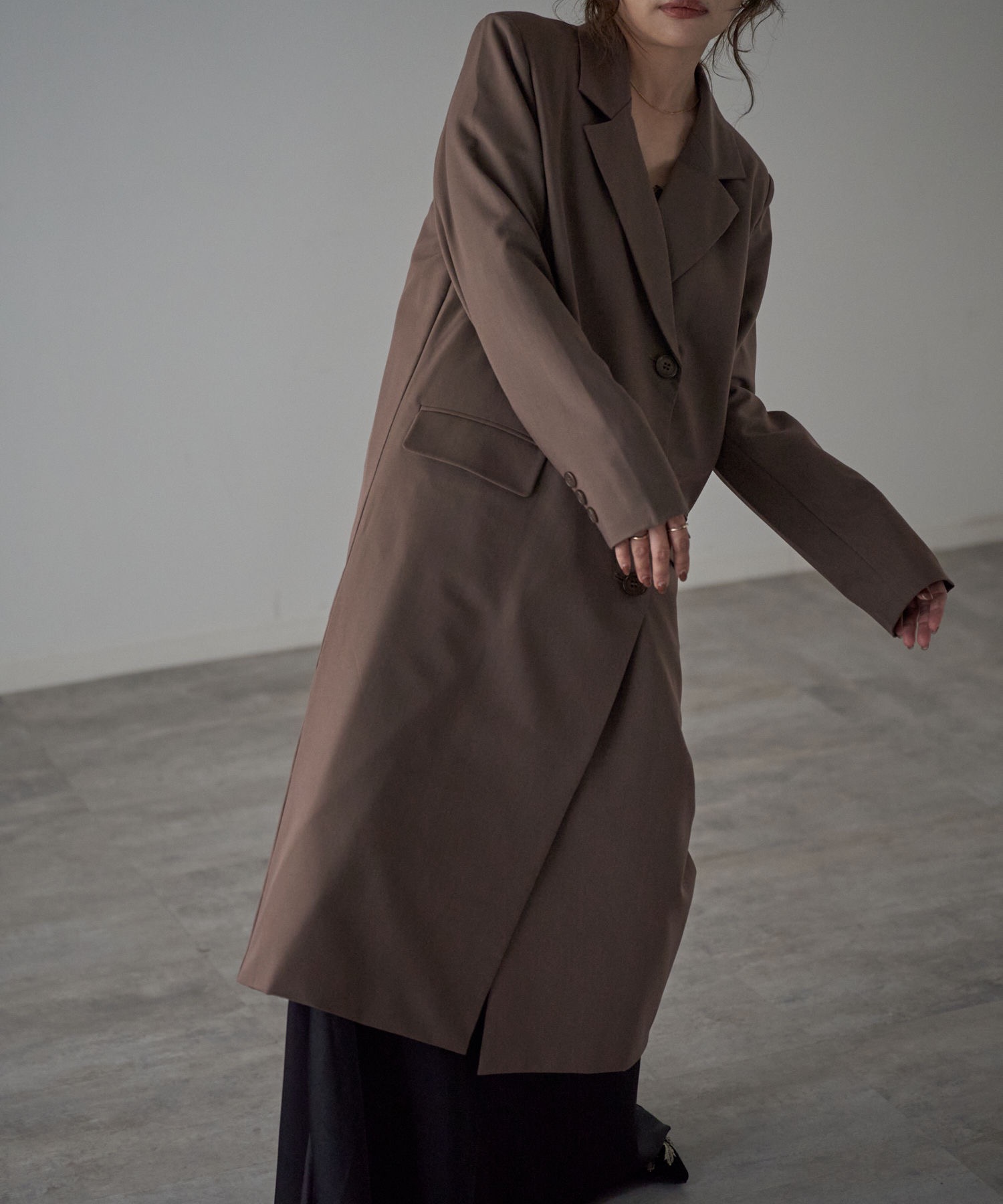 model：163cm. 着用サイズ：FREE