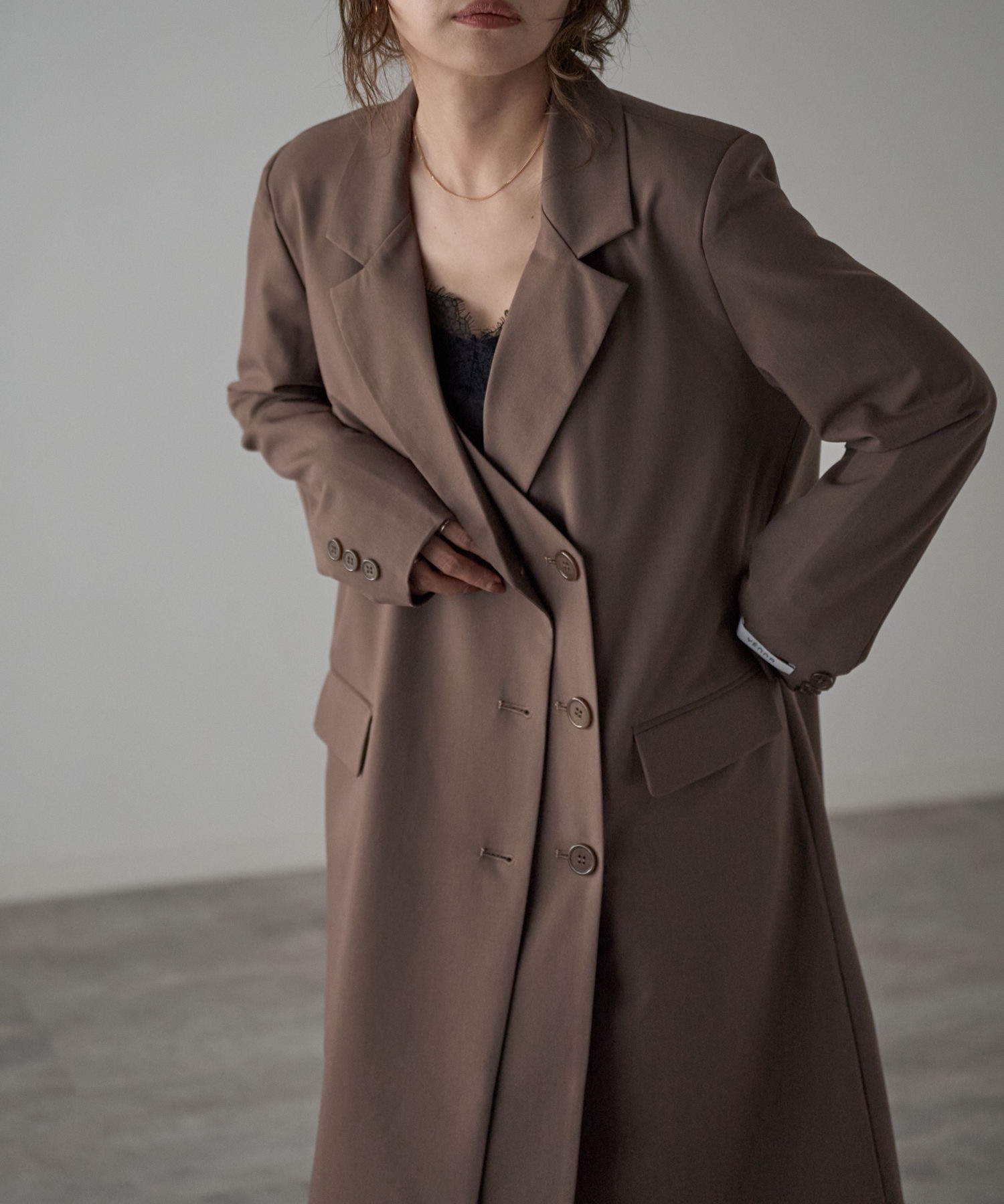 model：163cm. 着用サイズ：FREE