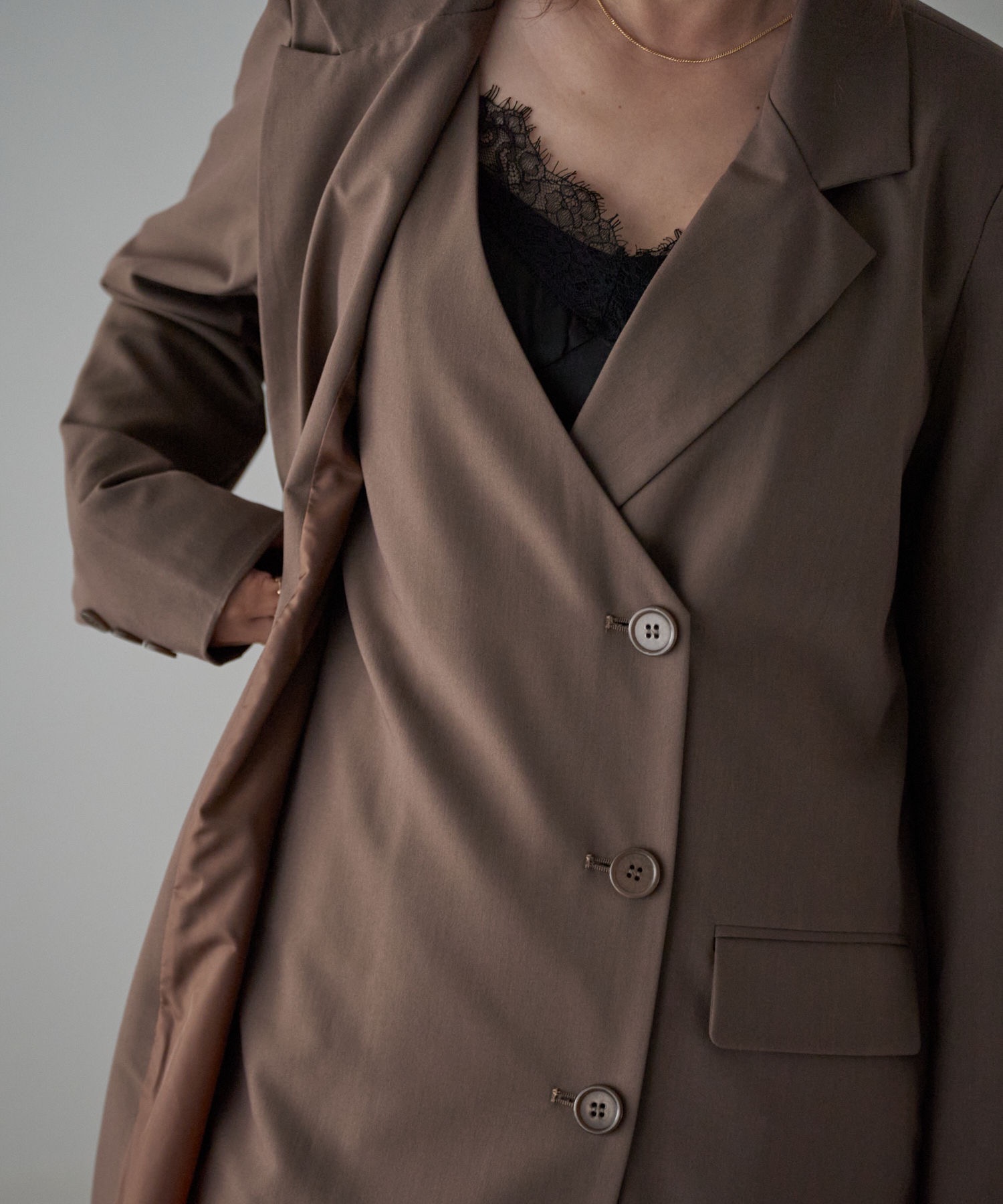 model：163cm. 着用サイズ：FREE