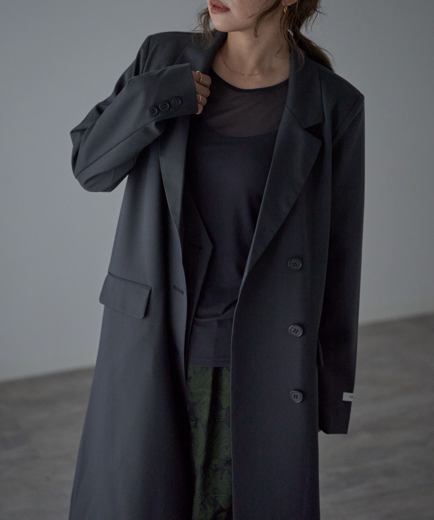 model：163cm. 着用サイズ：FREE
