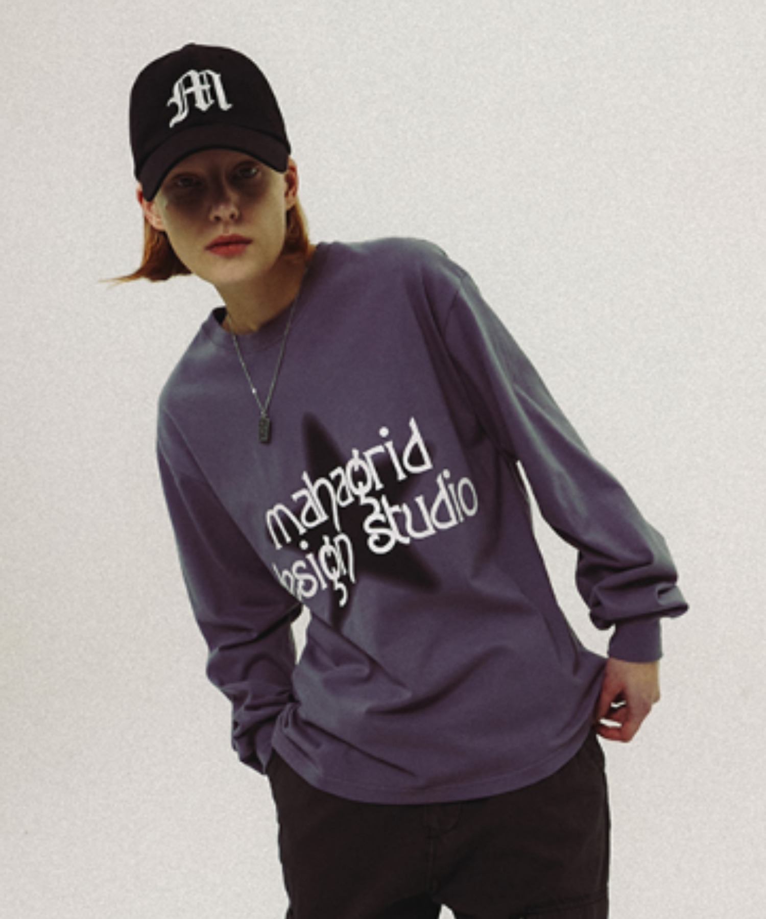 tシャツ 「mahagrid/マハグリッド」DIM STAR LS TEE/スター 長袖Tシャツ レディース メンズ mahagrid/マハグリッド』DIM STAR LS TEE/スター 長袖Tシャツ