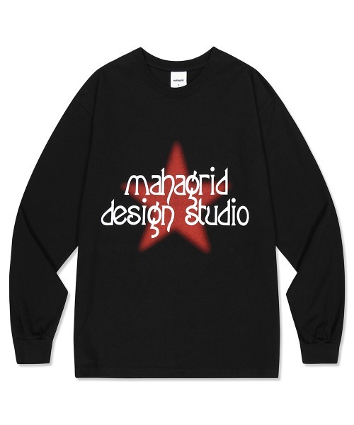 mahagrid/マハグリッド』DIM STAR LS TEE/スター 長袖Tシャツ mahagrid