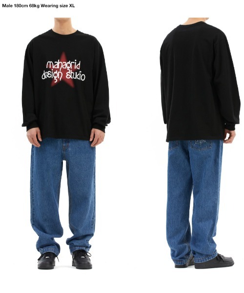 mahagrid/マハグリッド』DIM STAR LS TEE/スター 長袖Tシャツ
