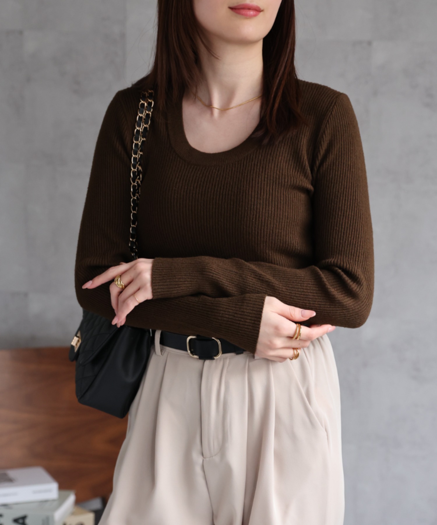 model:162cm　着用サイズ：F