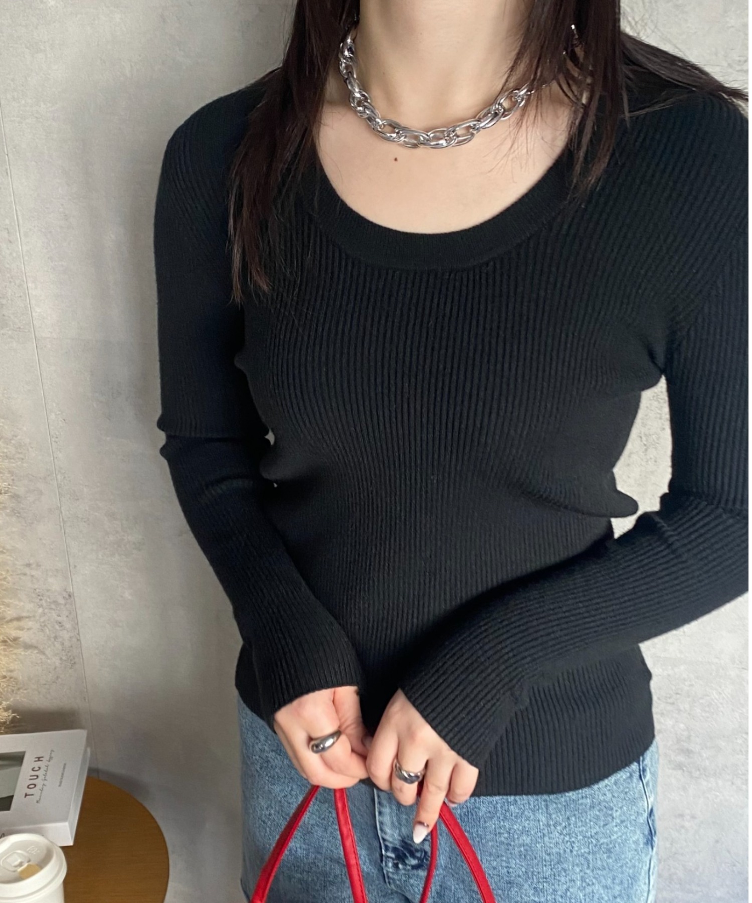 model:158cm　着用サイズ：F
