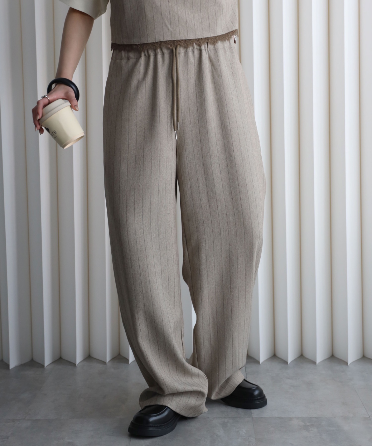 model：164cm. 着用サイズ：FT(トールさん用、丈長め)