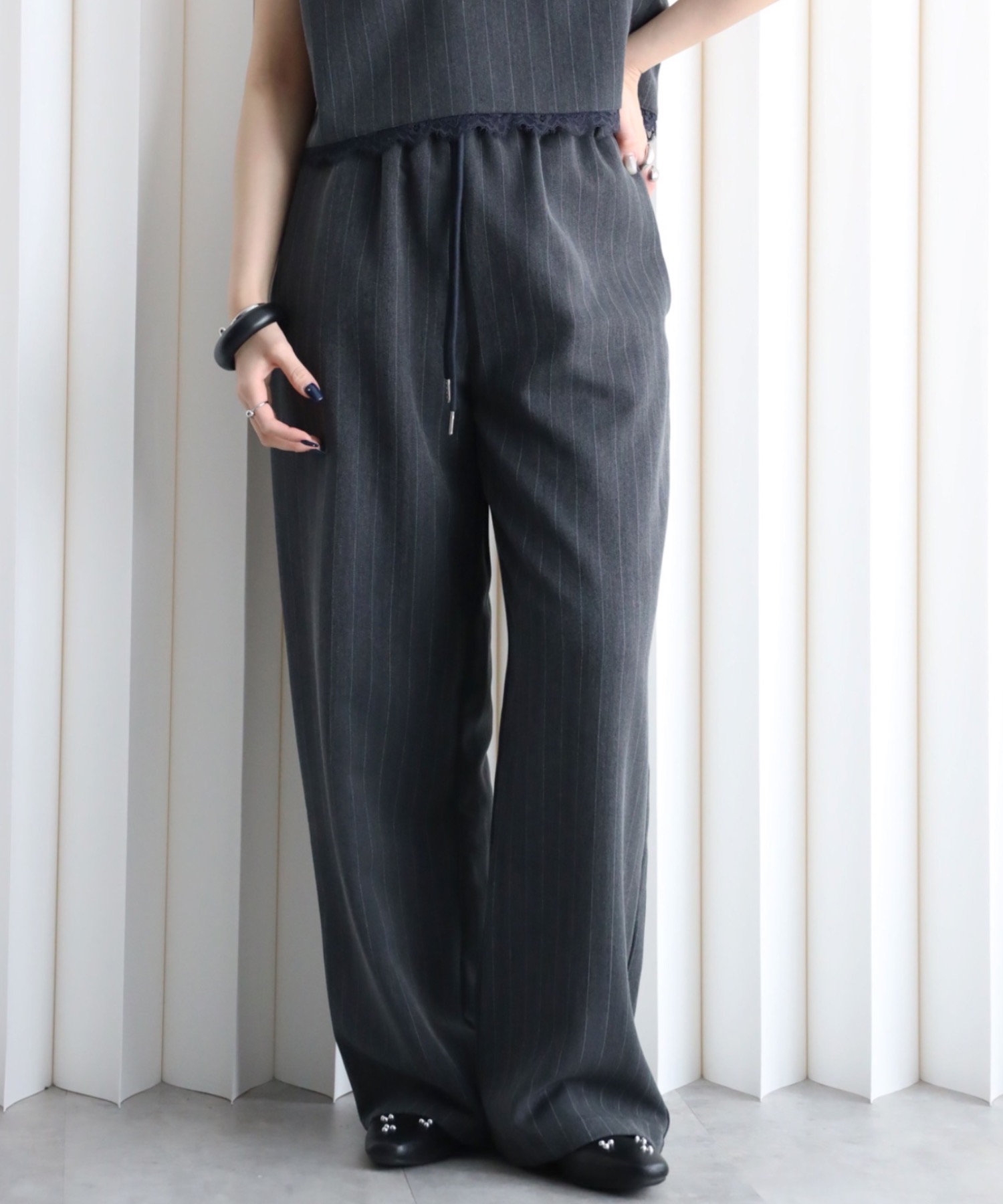 model：164cm. 着用サイズ：FT(トールさん用、丈長め)