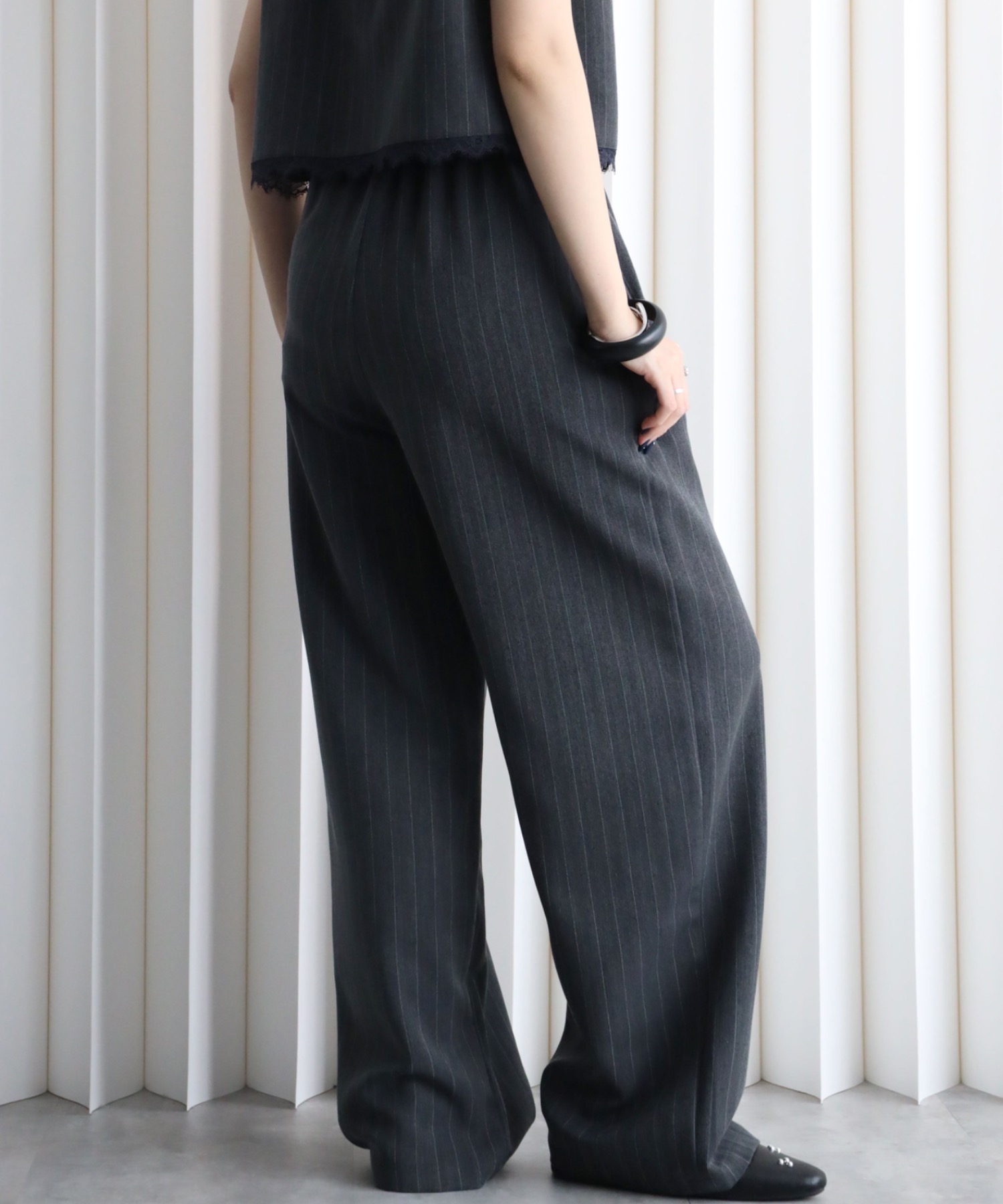 model：164cm. 着用サイズ：FT(トールさん用、丈長め)
