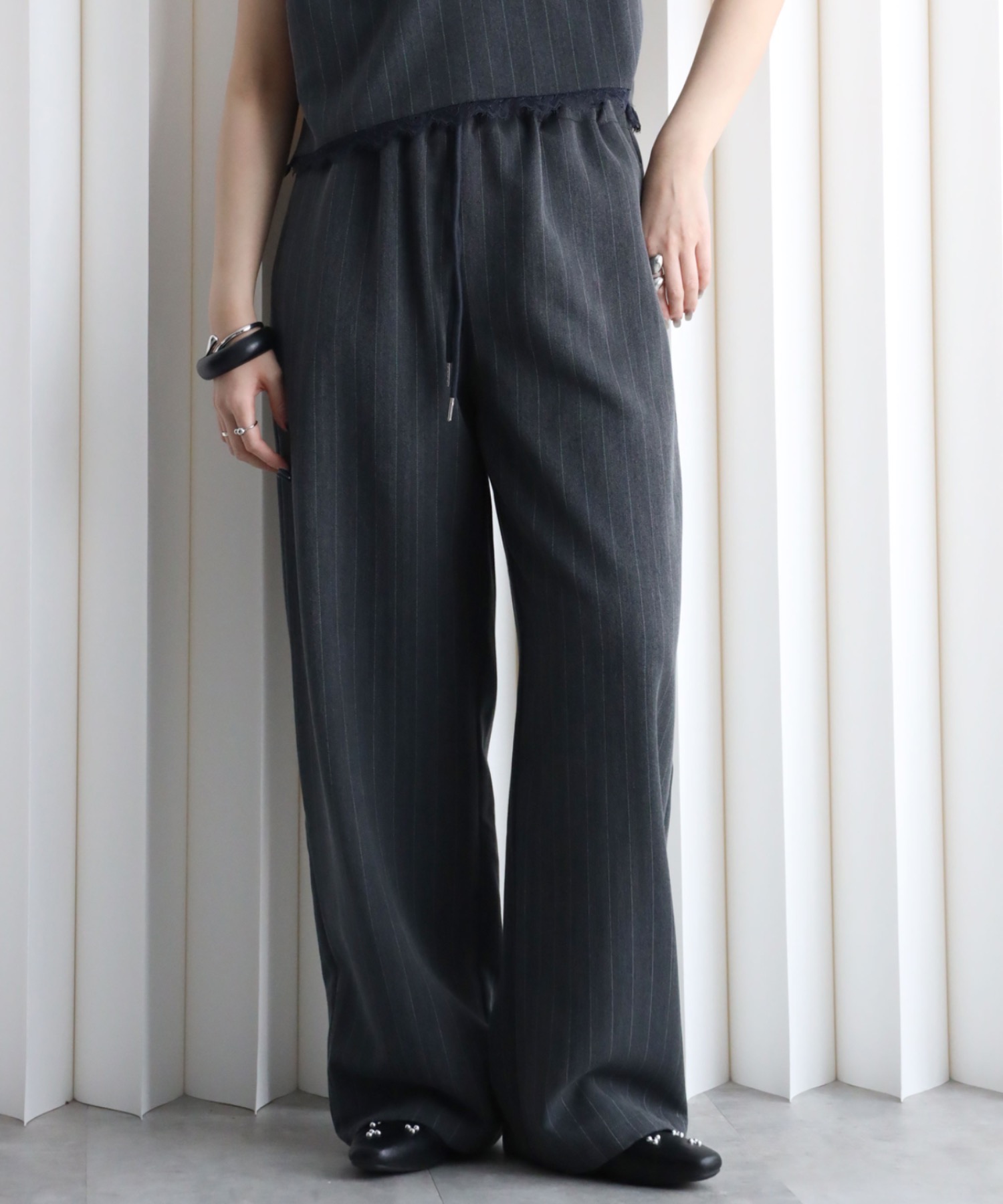 model：164cm. 着用サイズ：FT(トールさん用、丈長め)