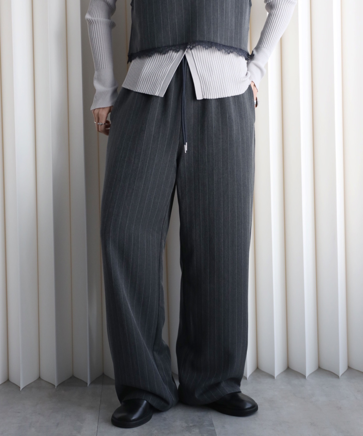 model：164cm. 着用サイズ：FT(トールさん用、丈長め)