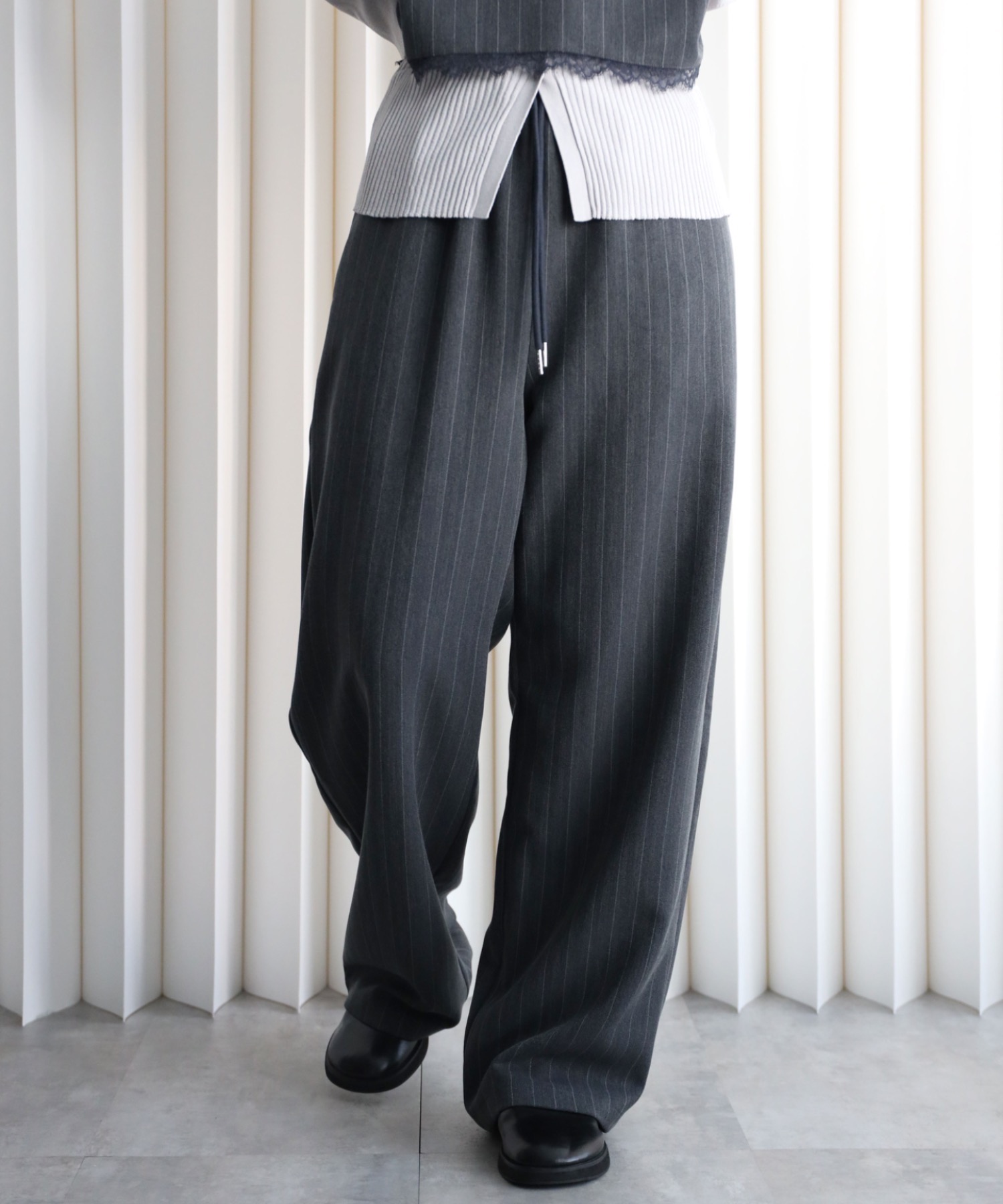 model：164cm. 着用サイズ：FT(トールさん用、丈長め)