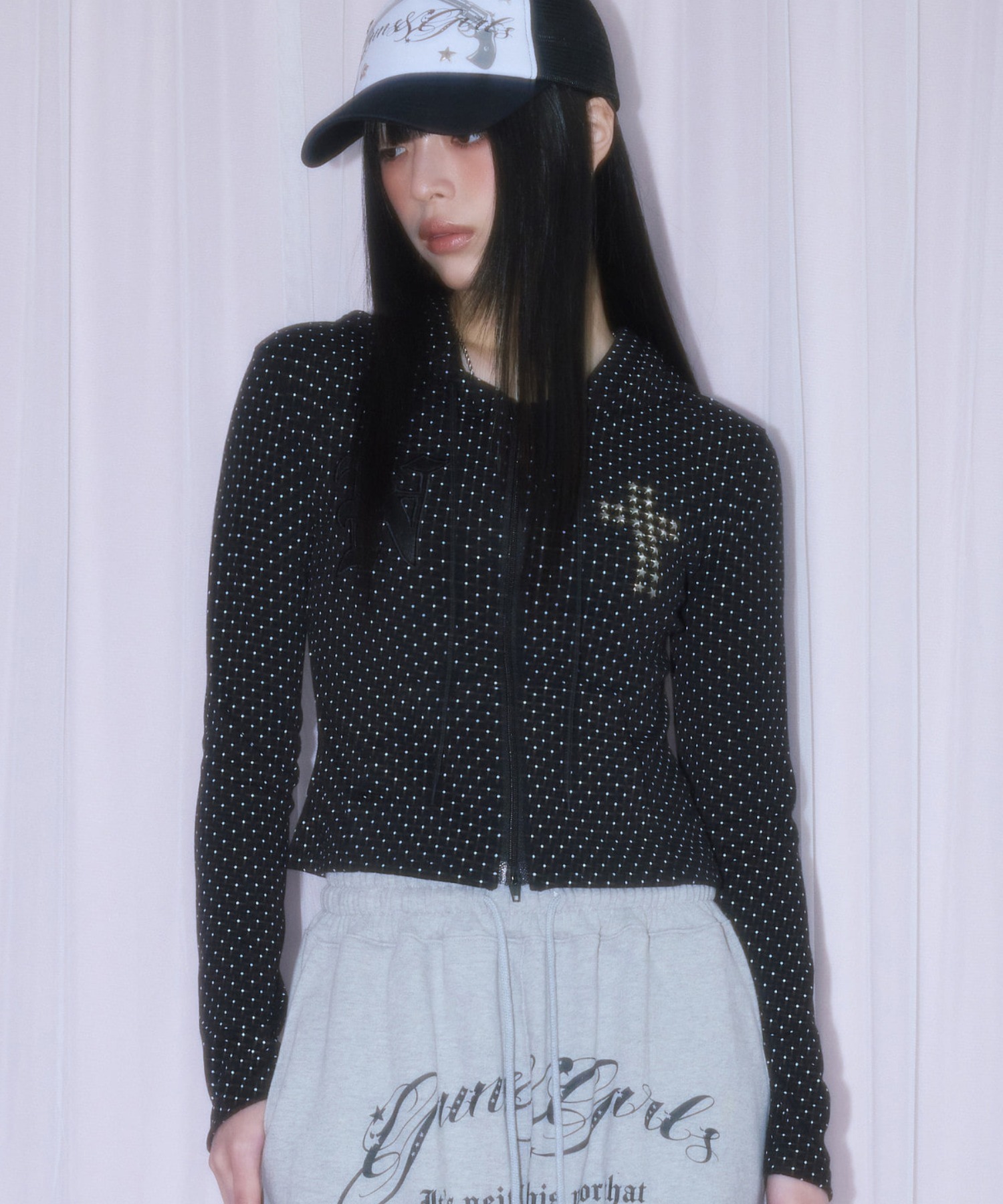 A'GEM/9 × .kom 『NIIER NOR/ニーアノア』 N-CROSS DOT HOOD ZIP-UP/N