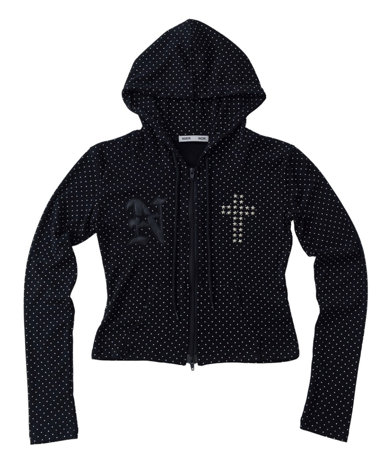 A'GEM/9 × .kom 『NIIER NOR/ニーアノア』 N-CROSS DOT HOOD ZIP-UP/N