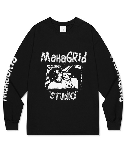 tシャツ 「mahagrid/マハグリッド」BACKSTAGE LS TEE/バックステージ 長袖Tシャツ レディース メンズ mahagrid/マハグリッド』BACKSTAGE LS TEE/バックステージ 長袖T
