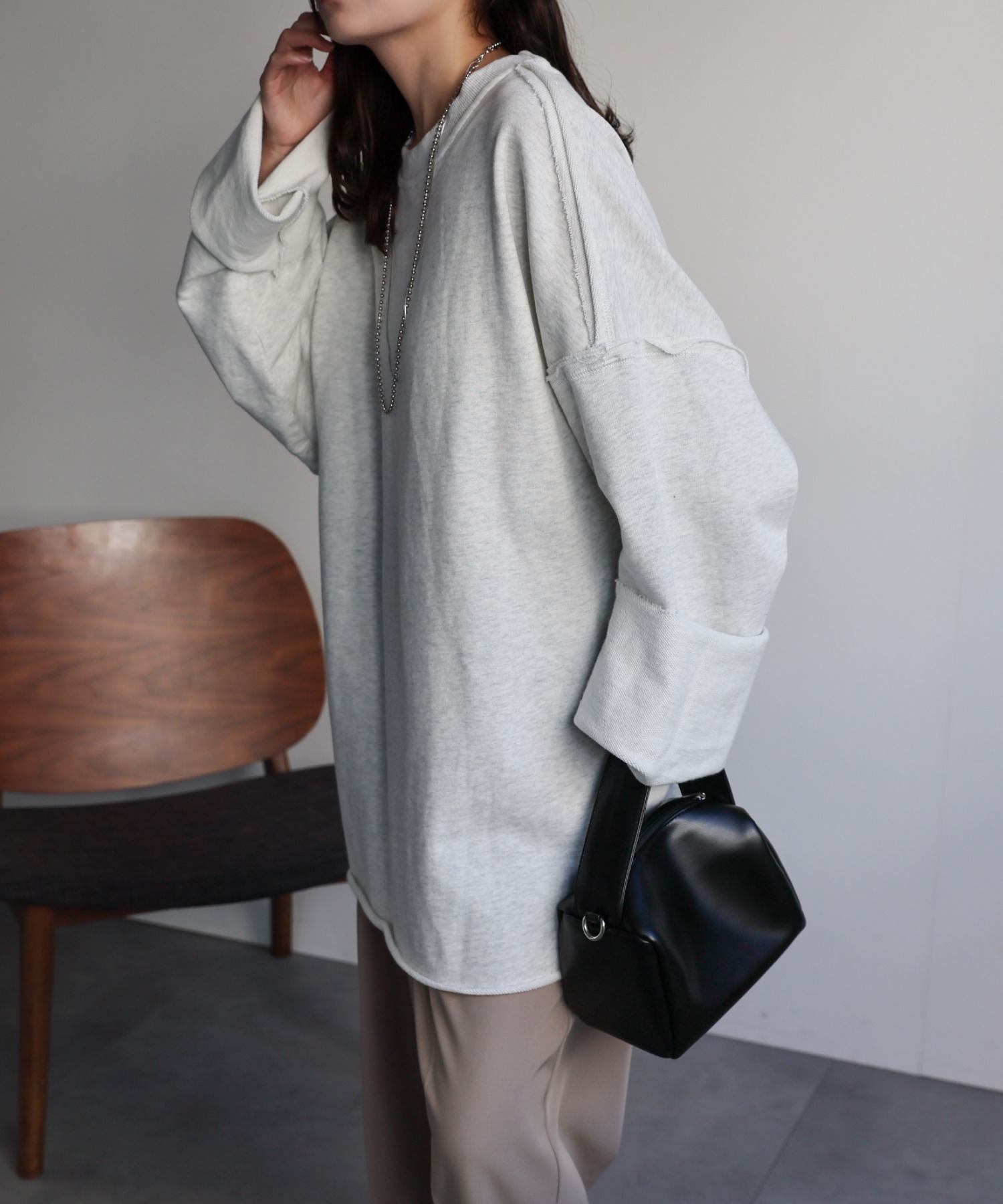 model：156cm 着用サイズ：FREE