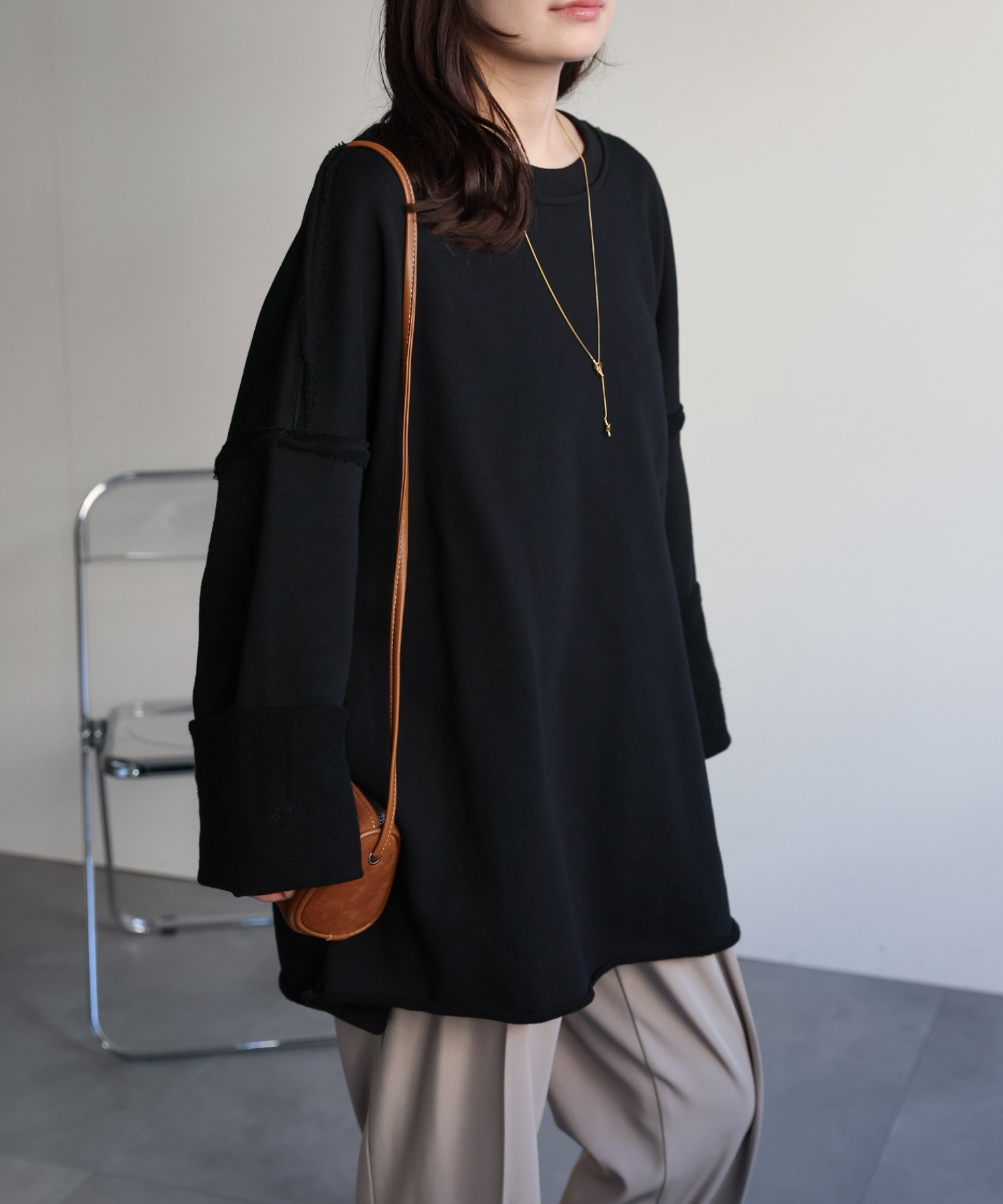 model：156cm 着用サイズ：FREE