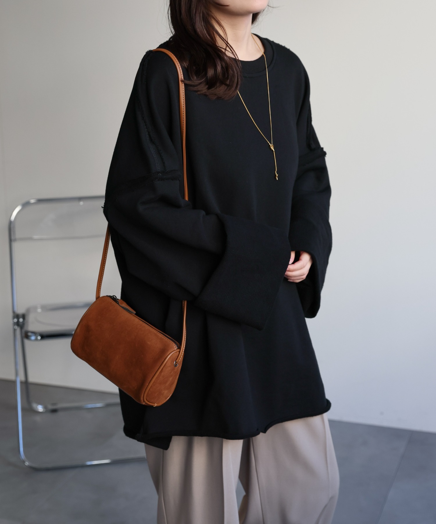 model：156cm 着用サイズ：FREE