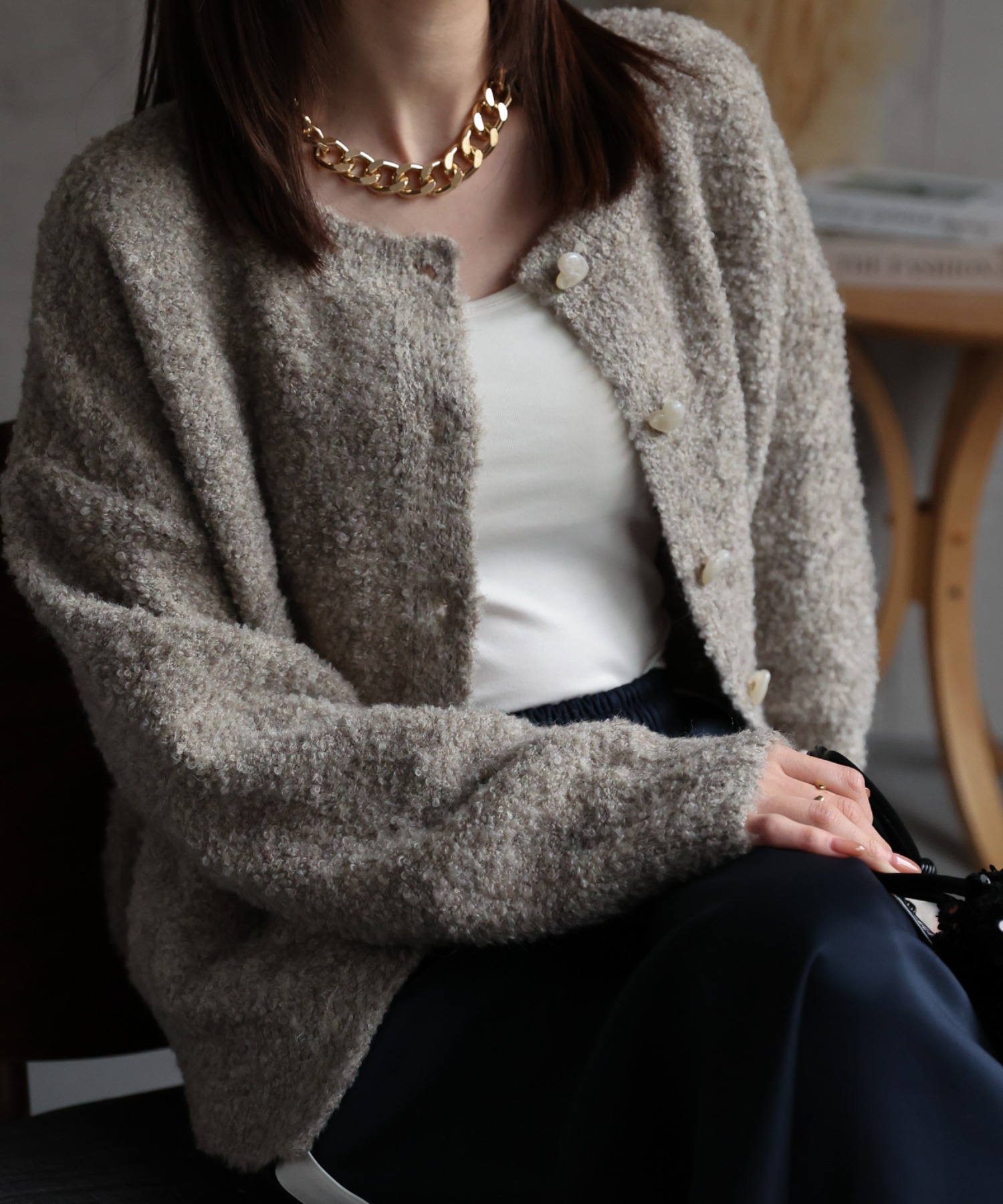 model:162cm　着用サイズ：F