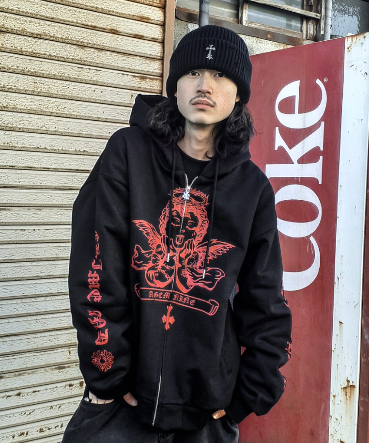 A'gme/9 エージェムナイン ジップパーカー エンジェル