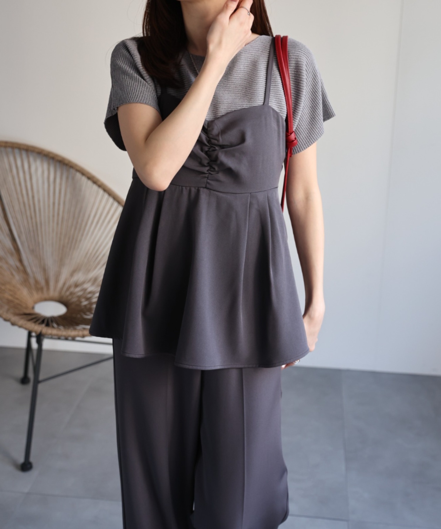 model：162㎝着用サイズ：M