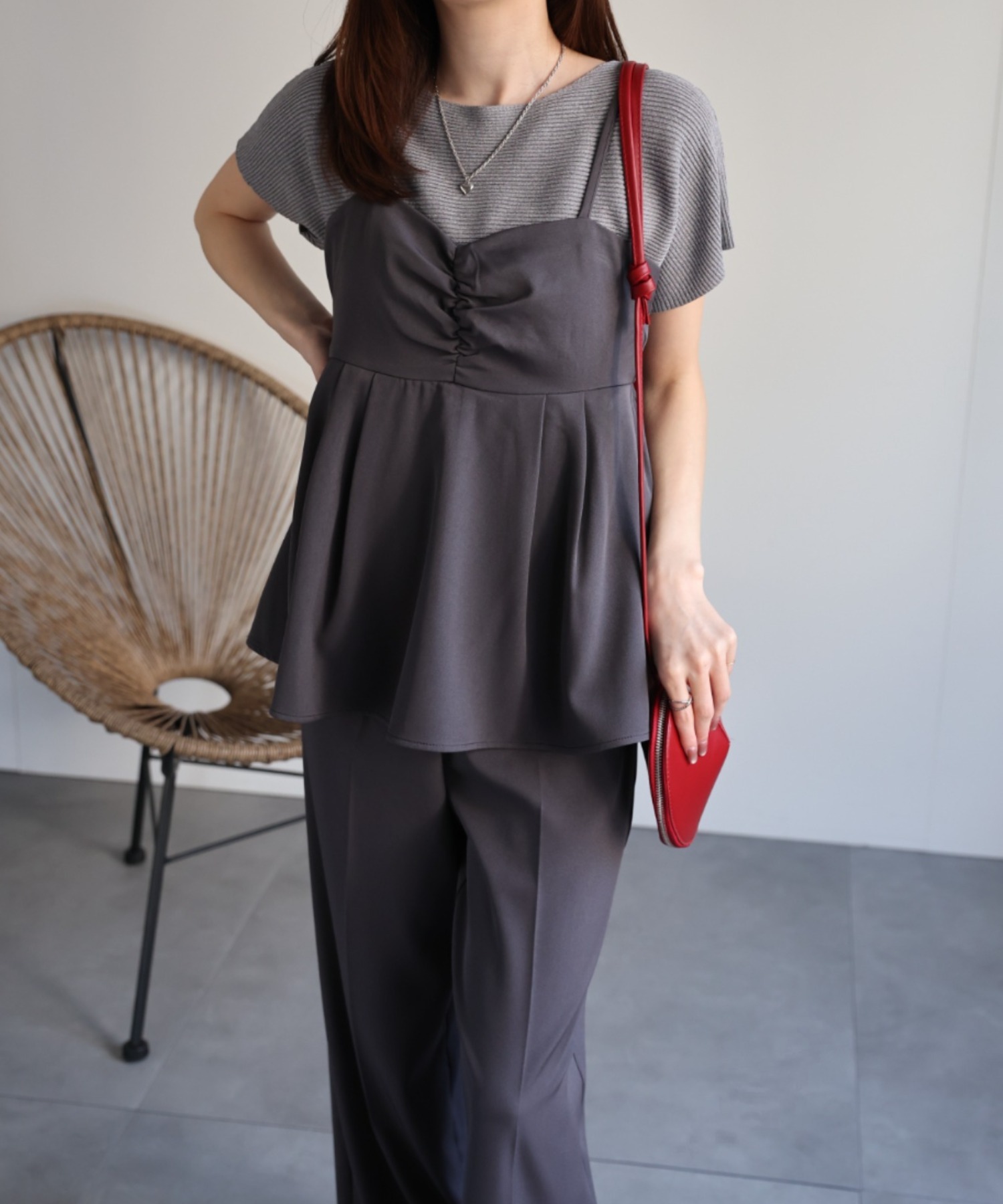 model：162㎝着用サイズ：M