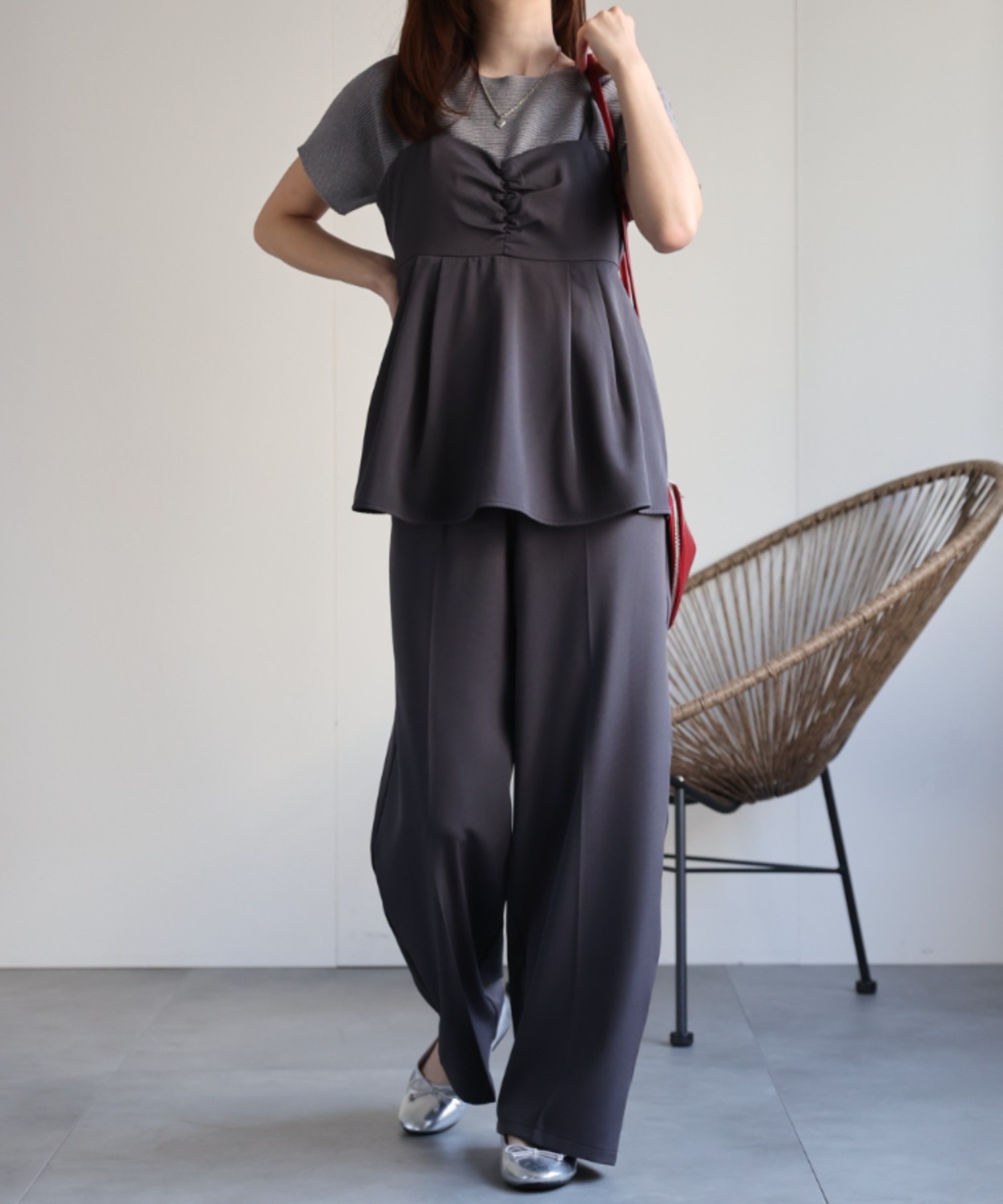 model：162㎝着用サイズ：M