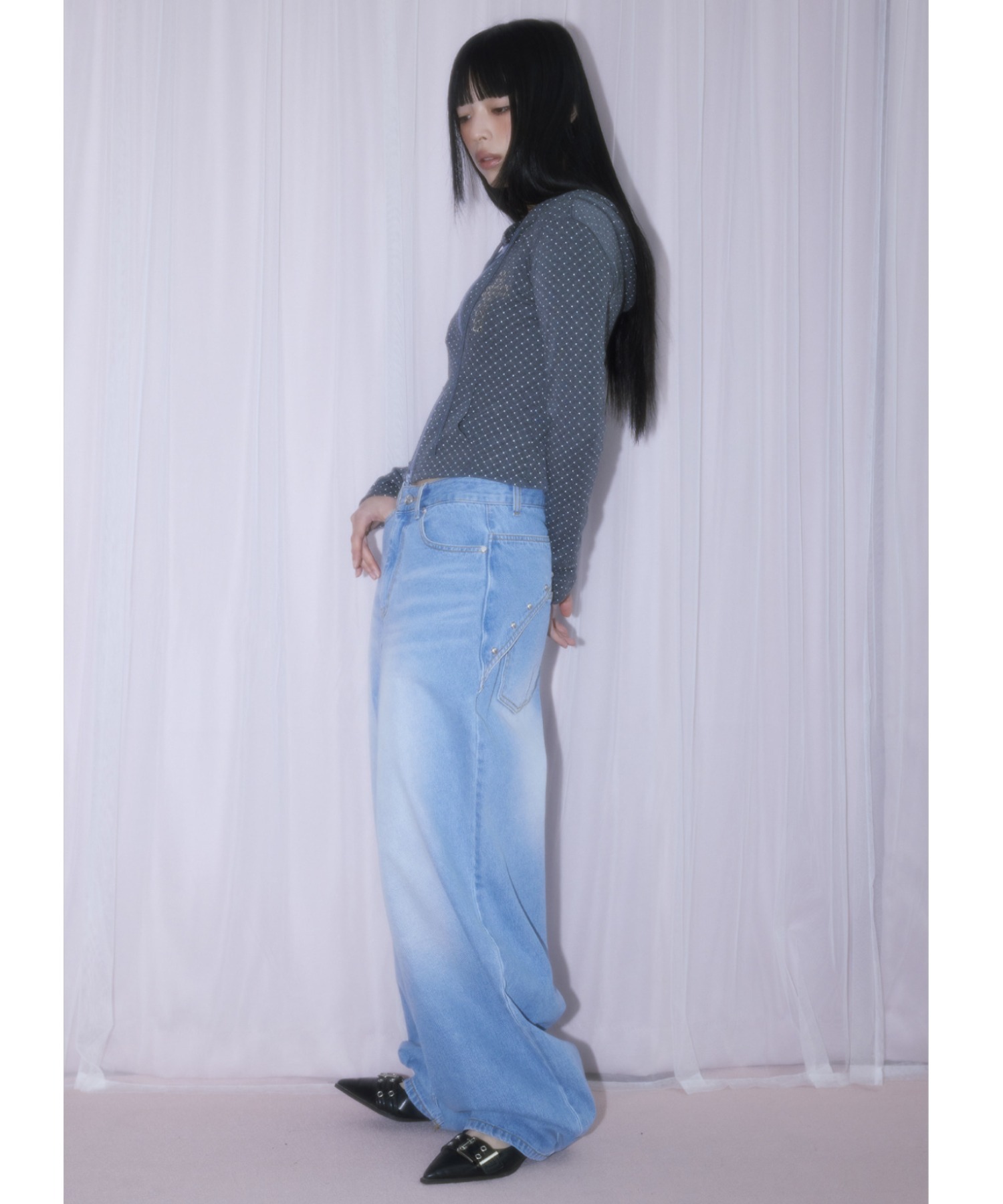 A'GEM/9 × .kom 『NIIER NOR/ニーアノア』 BACK-LAP BALLOON PANTS