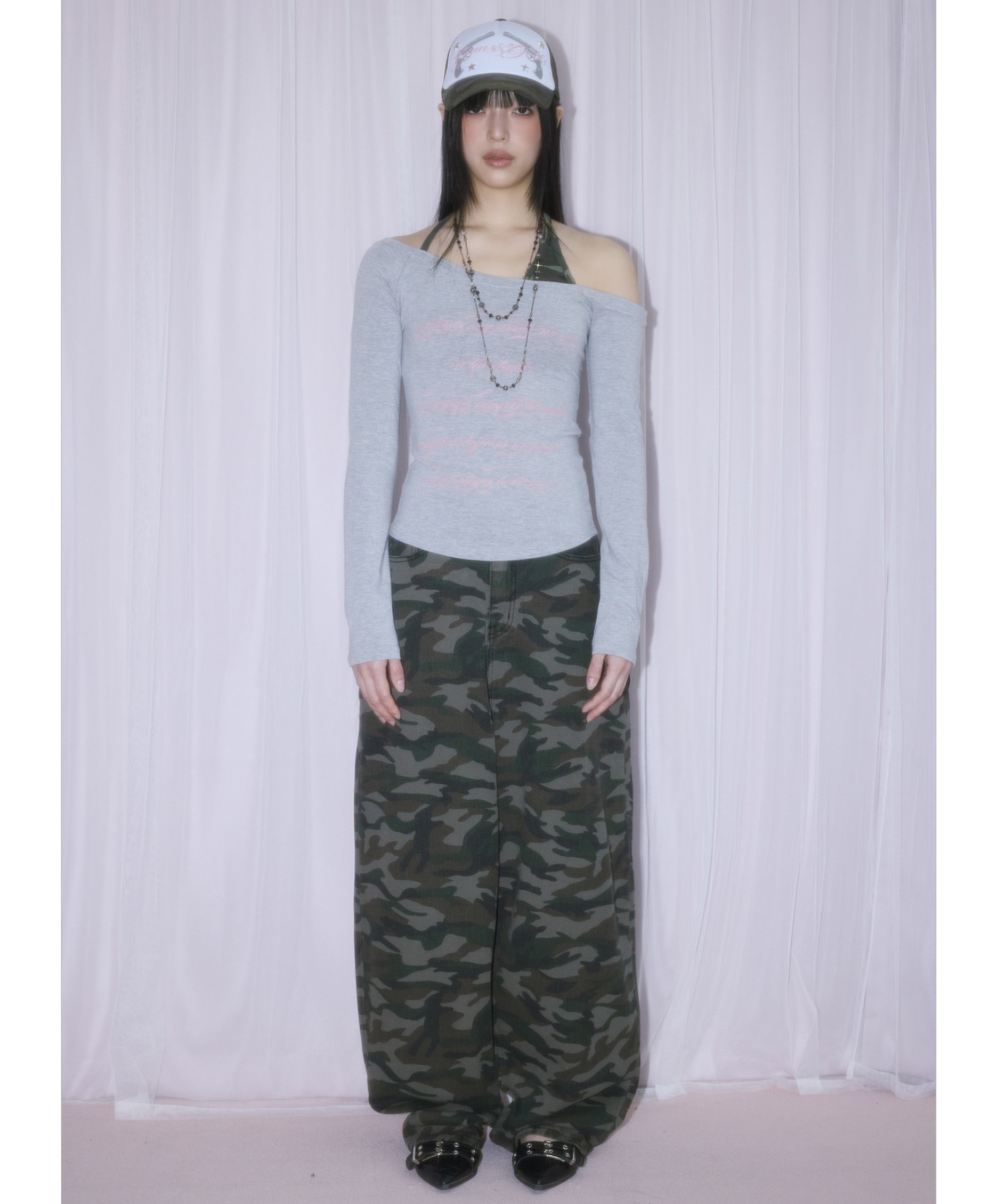 hana 様 コージーパンツL ポケット１ リンレイヌ　ヴァニラ A'GEM/9 × .kom 『NIIER NOR/ニーアノア』 BACK-LAP BALLOON PANTS