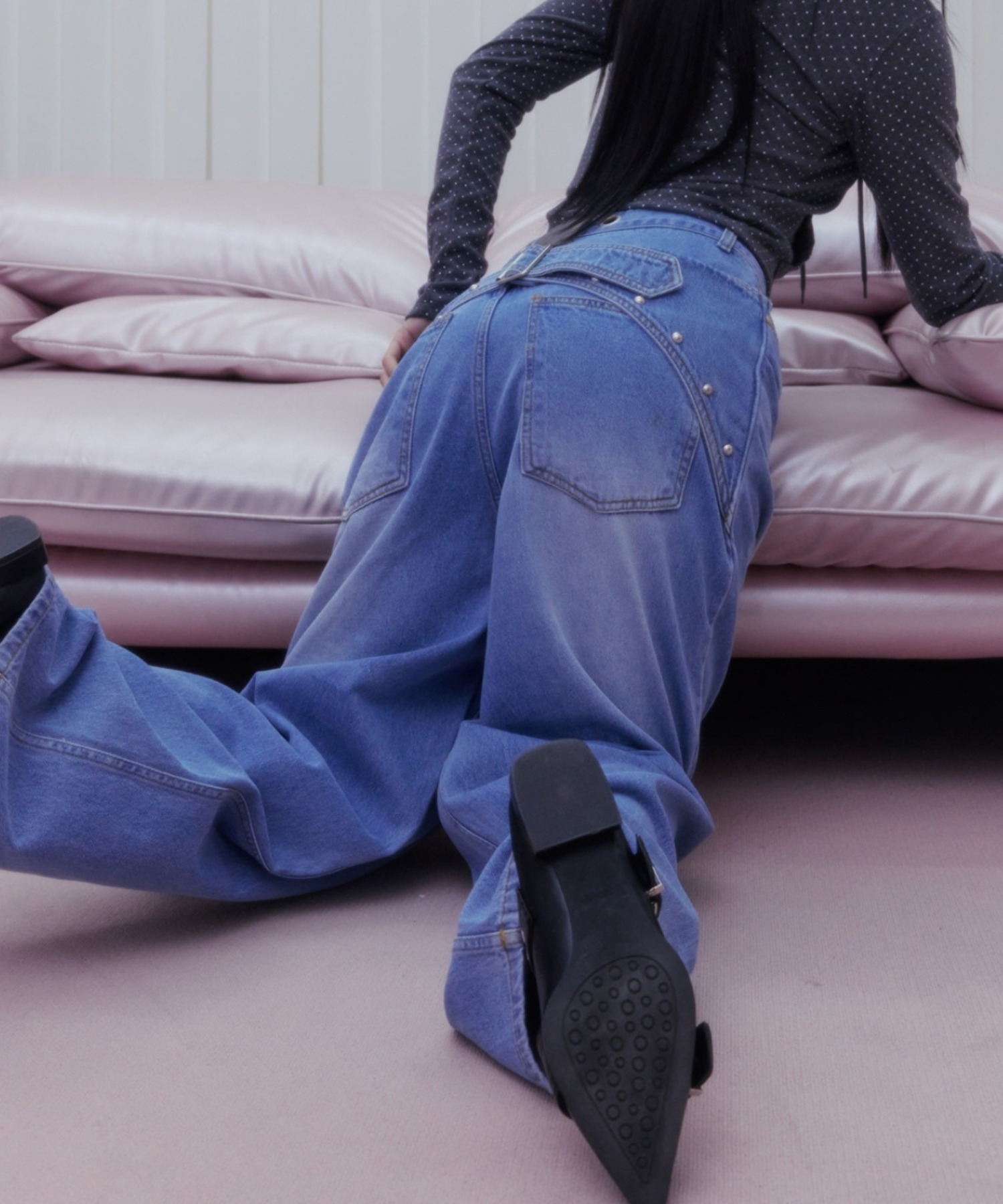 nolum ノルム　パルーンパンツL ネイビー A'GEM/9 × .kom 『NIIER NOR/ニーアノア』 BACK-LAP BALLOON PANTS