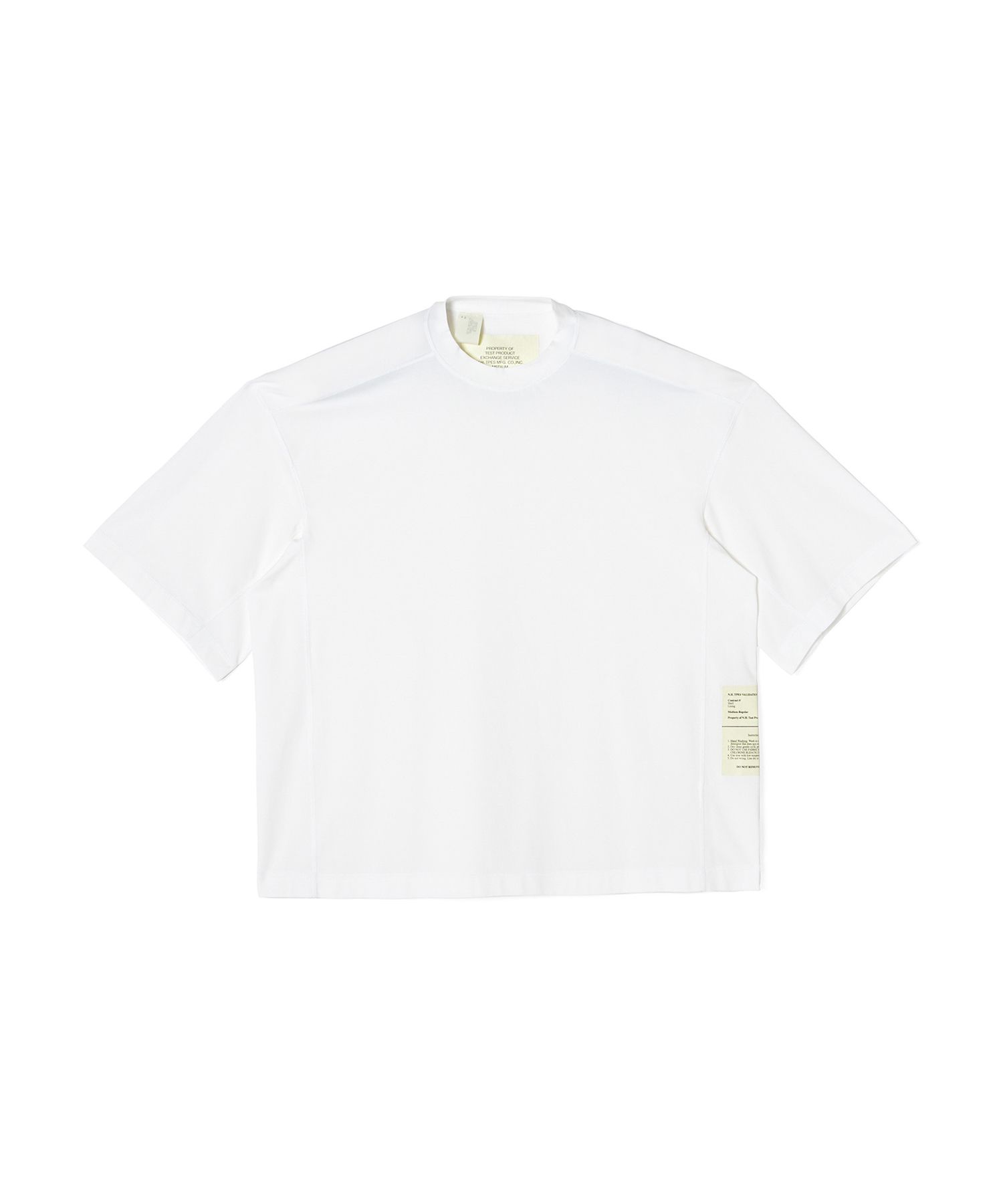 トップス n.hoolywood white PANELED T-SHIRT N.HOOLYWOOD TEST PRODUCT EXCHANGE SERVICE│N