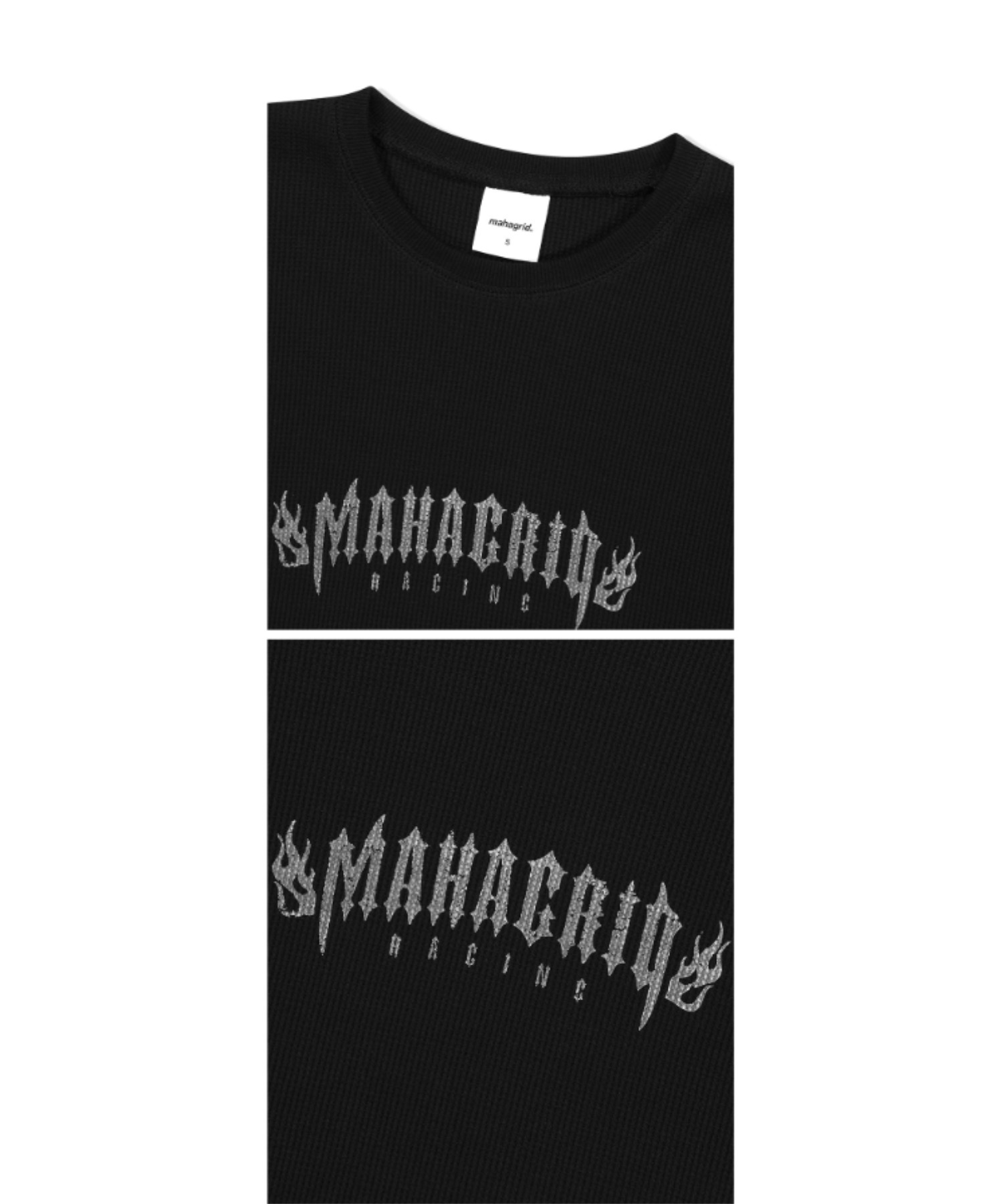 mahagrid/マハグリッド』FLAME WAFFLE LS TEE/フレームワッフル 長袖T