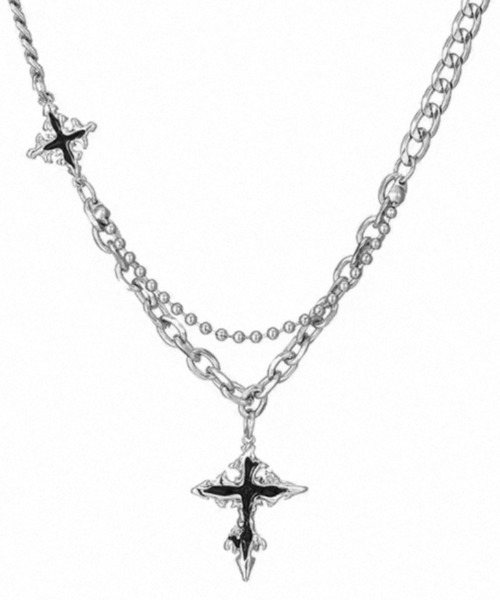 ARULE/アルール』 Double Cross Chain Necklace/ダブルクロスチェーン