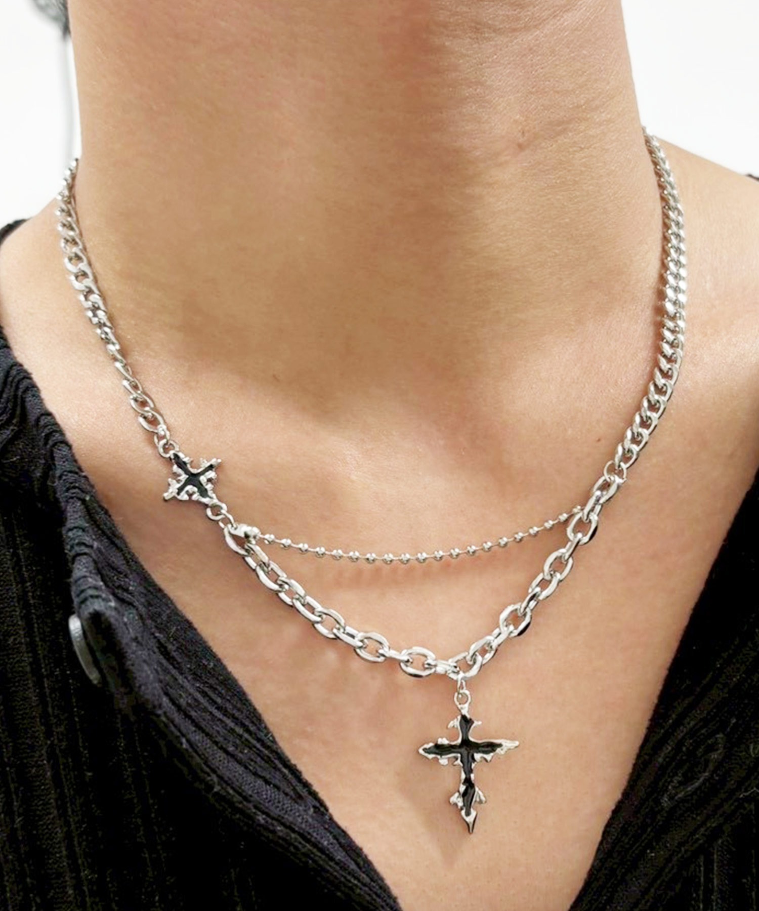 ARULE/アルール』 Double Cross Chain Necklace/ダブルクロスチェーン