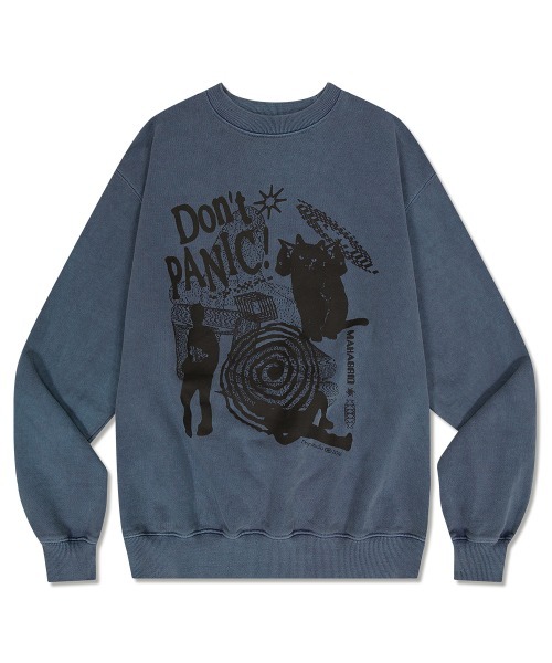 mahagrid/マハグリッド』DON'T PANIC PIGMENT SWEATSHIRT/ドント