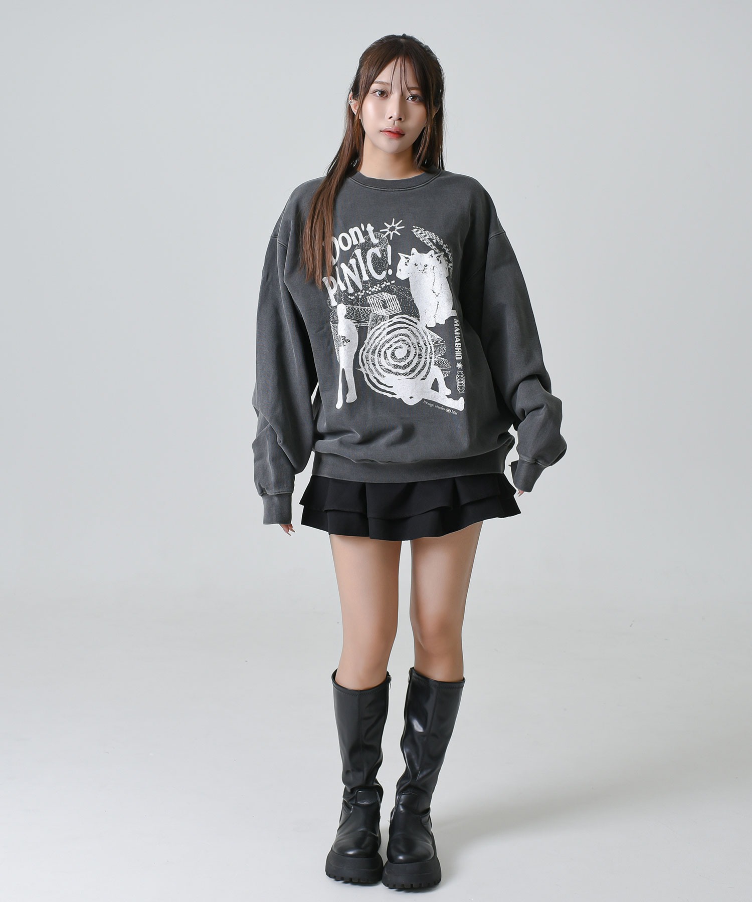 トップス MAHAGRID don't panic M DON'T PANIC PIGMENT SWEATSHIRT - mahagrid | 60% - Asian