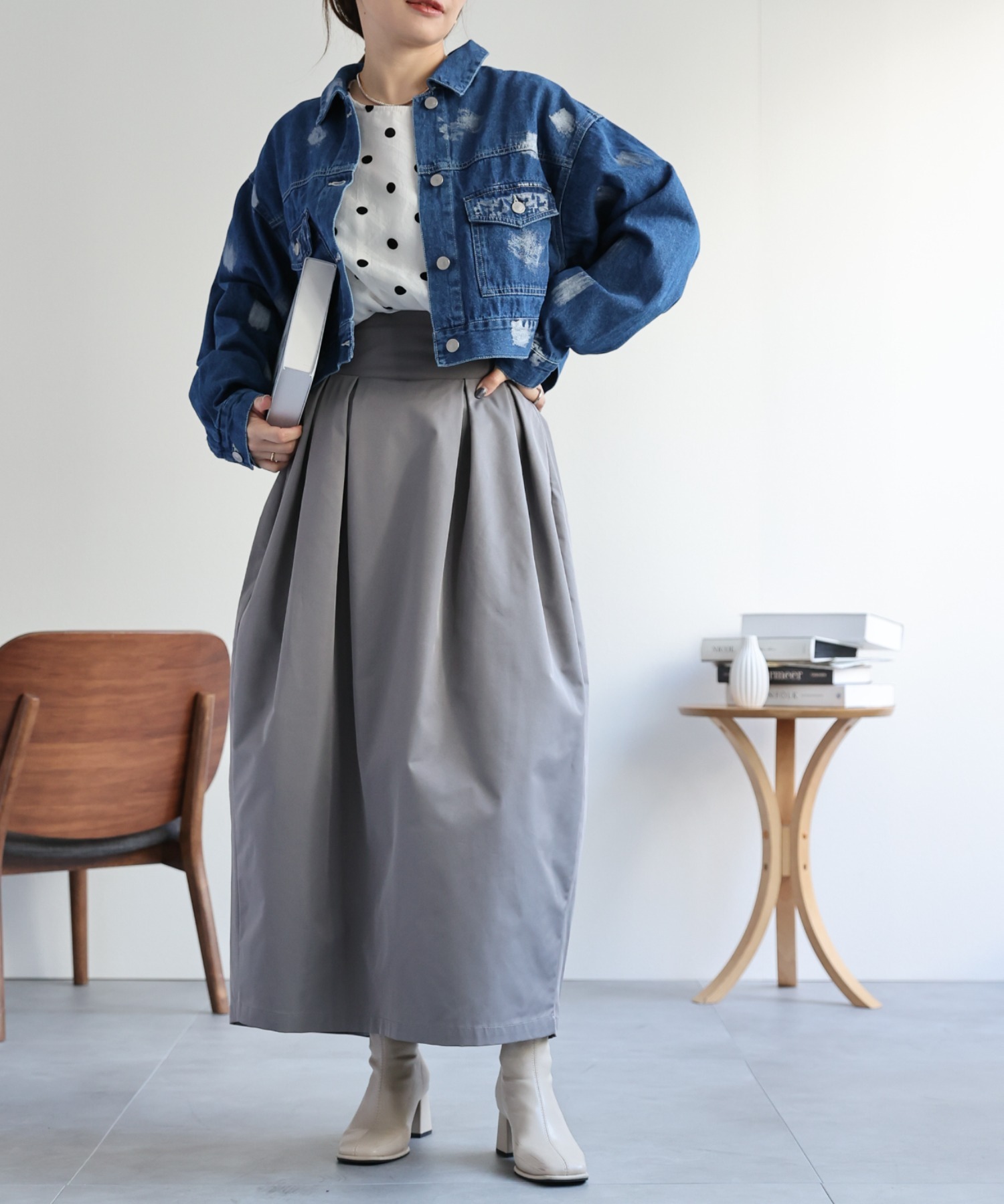 model:162㎝　着用サイズFREE