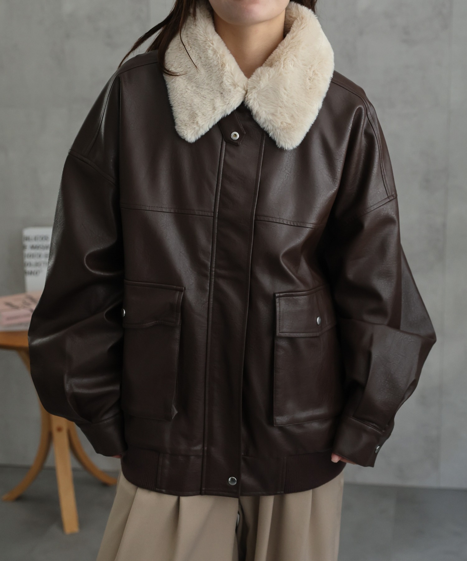 model：156cm　着用サイズ：FREE