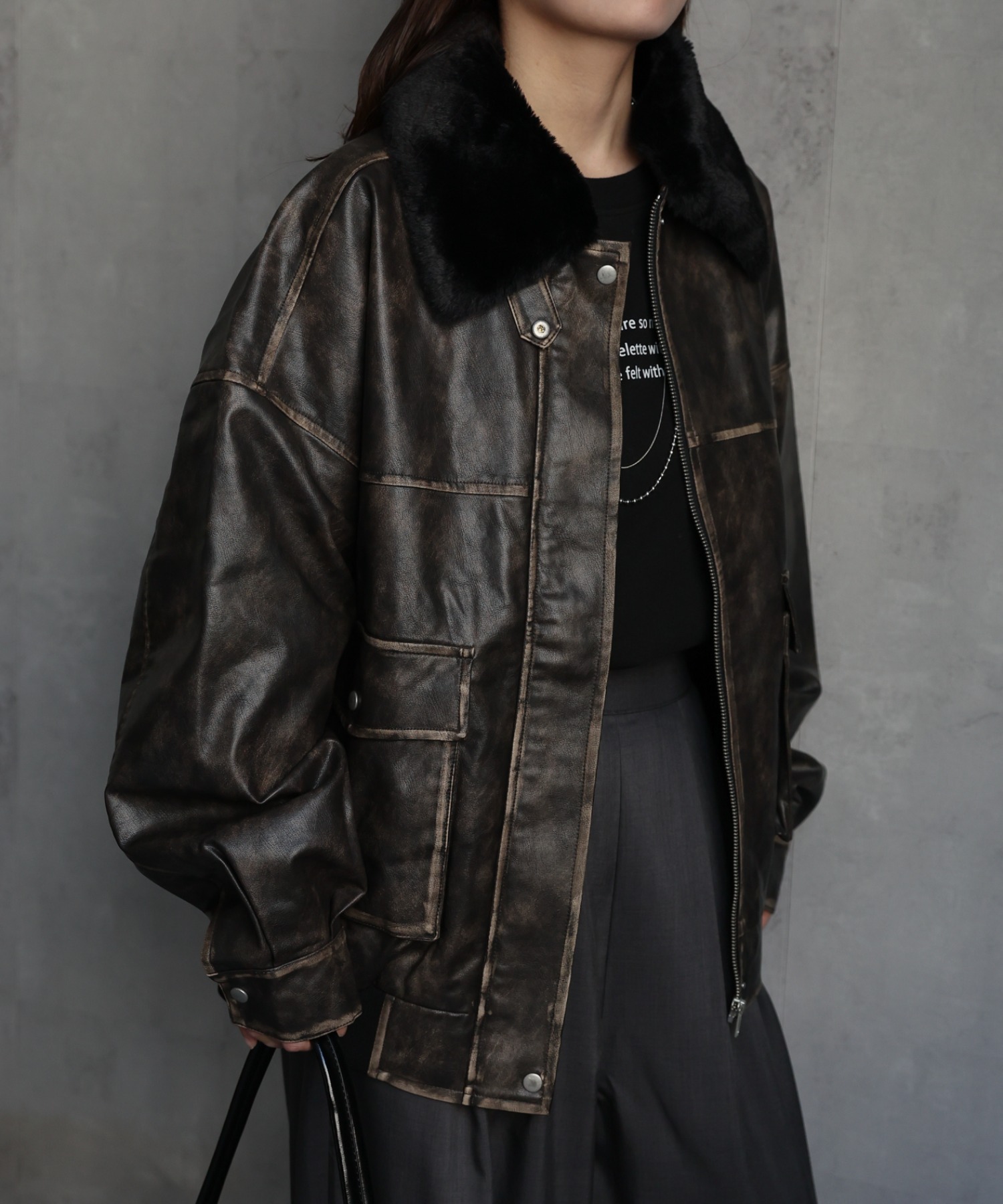 model：156cm　着用サイズ：FREE