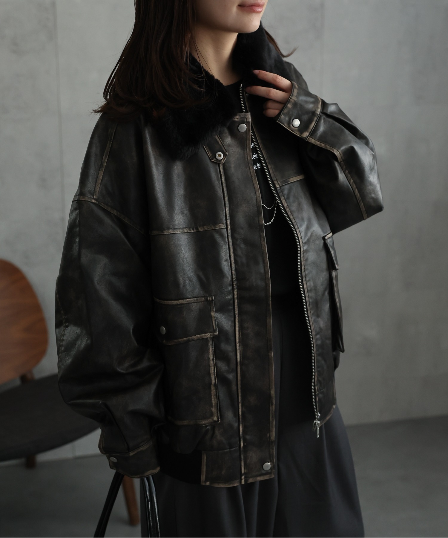 model：156cm　着用サイズ：FREE