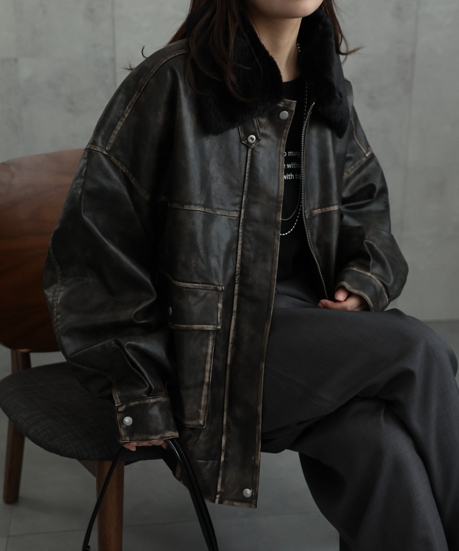 model：156cm　着用サイズ：FREE