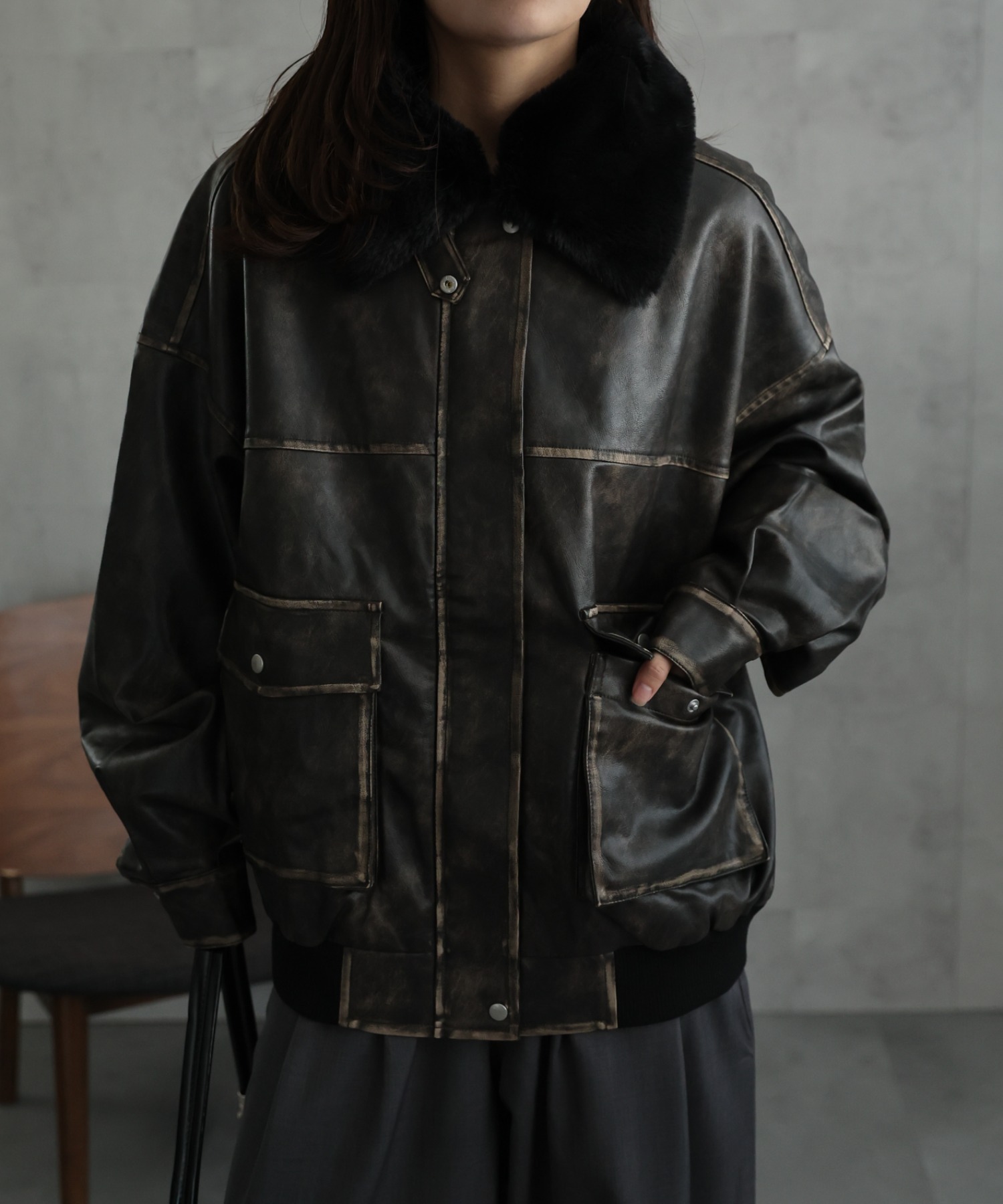 model：156cm　着用サイズ：FREE