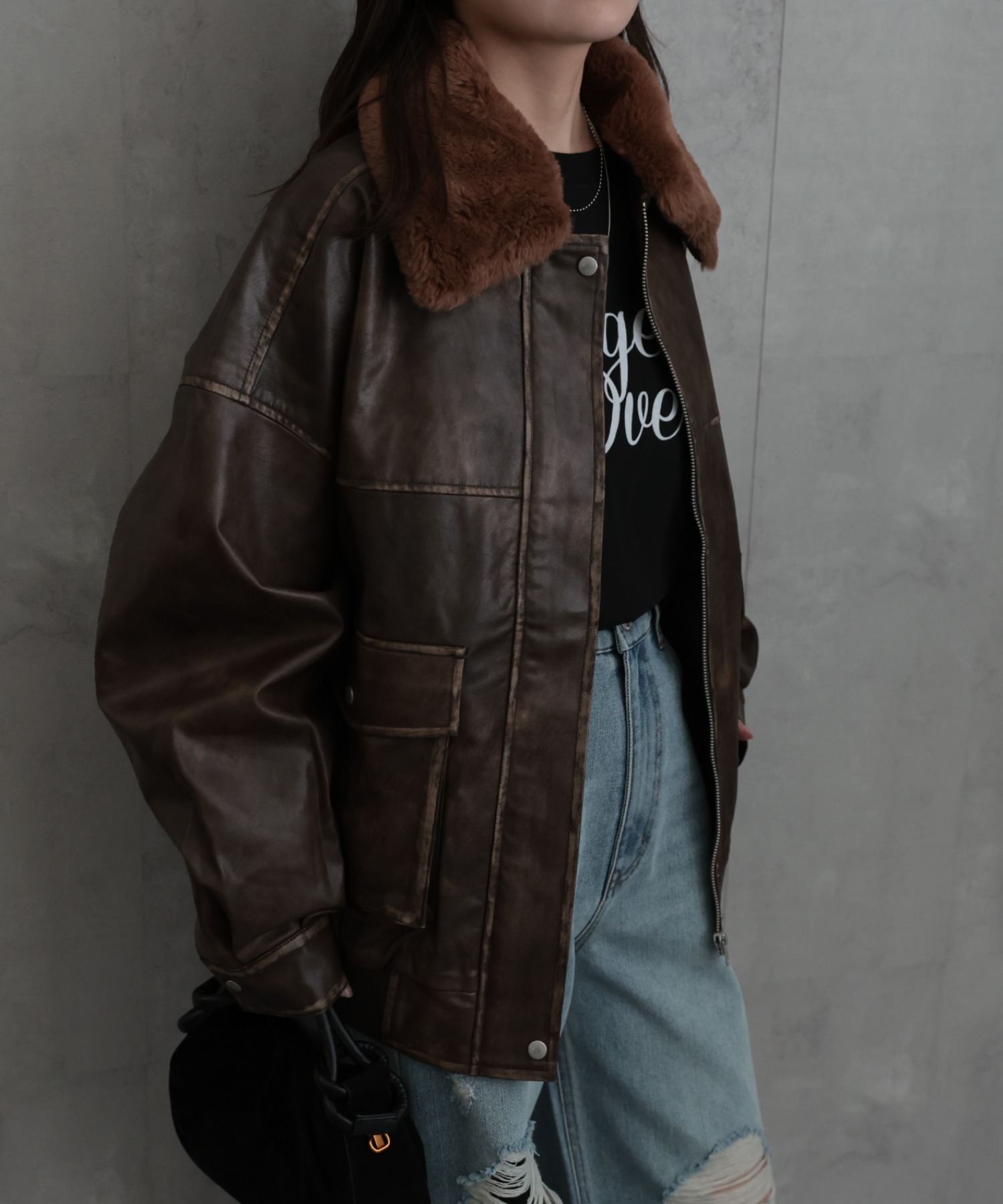 model：156cm　着用サイズ：FREE