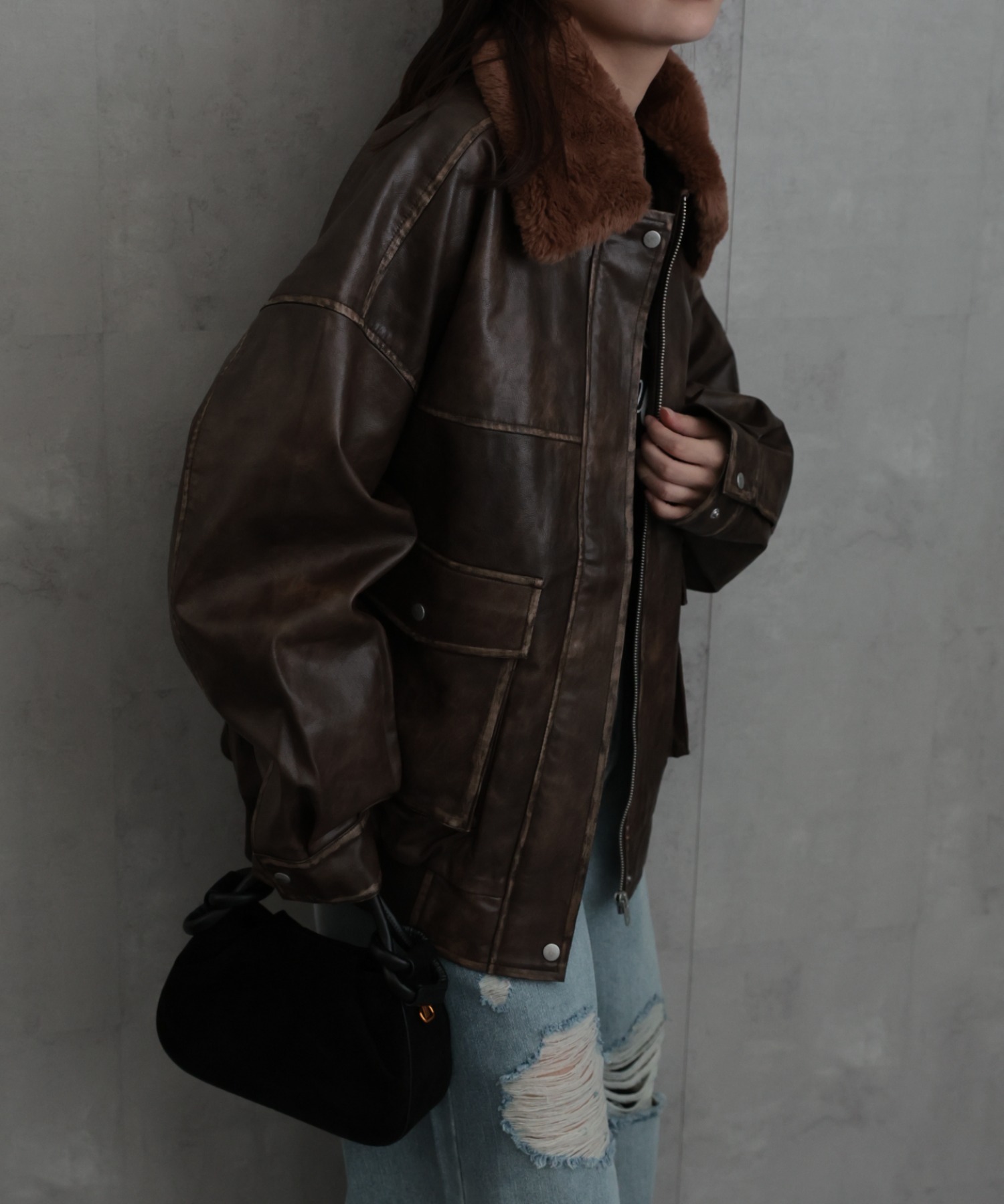 model：156cm　着用サイズ：FREE