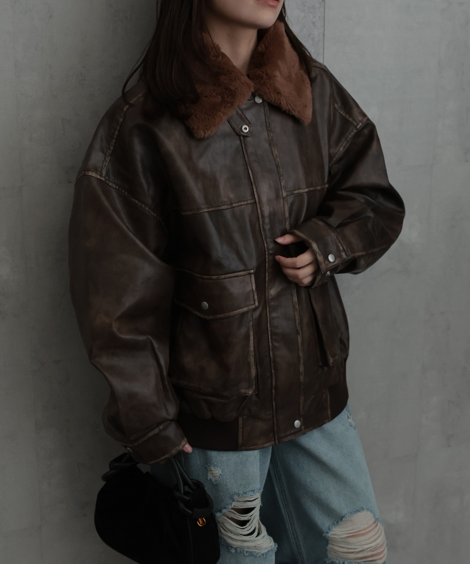 model：156cm　着用サイズ：FREE
