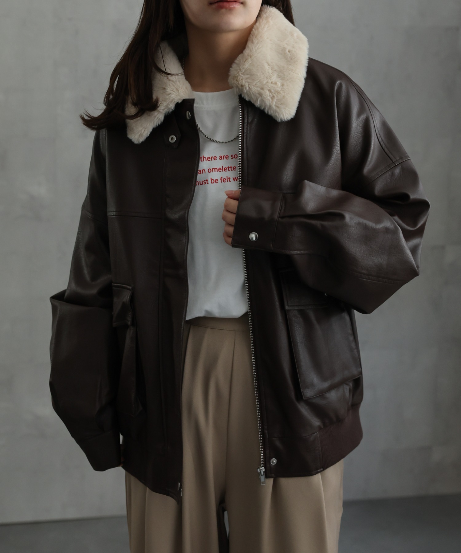 model：156cm　着用サイズ：FREE